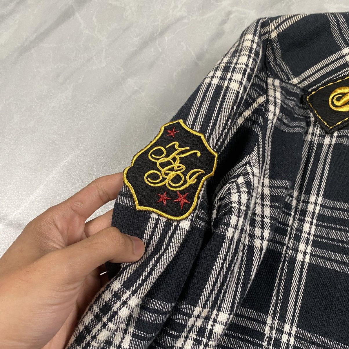 Japanese Brand Sky Bomber Japan Tartan Goth Punk Crop Jacket Size S / US 4 / IT 40 - 3 Thumbnail