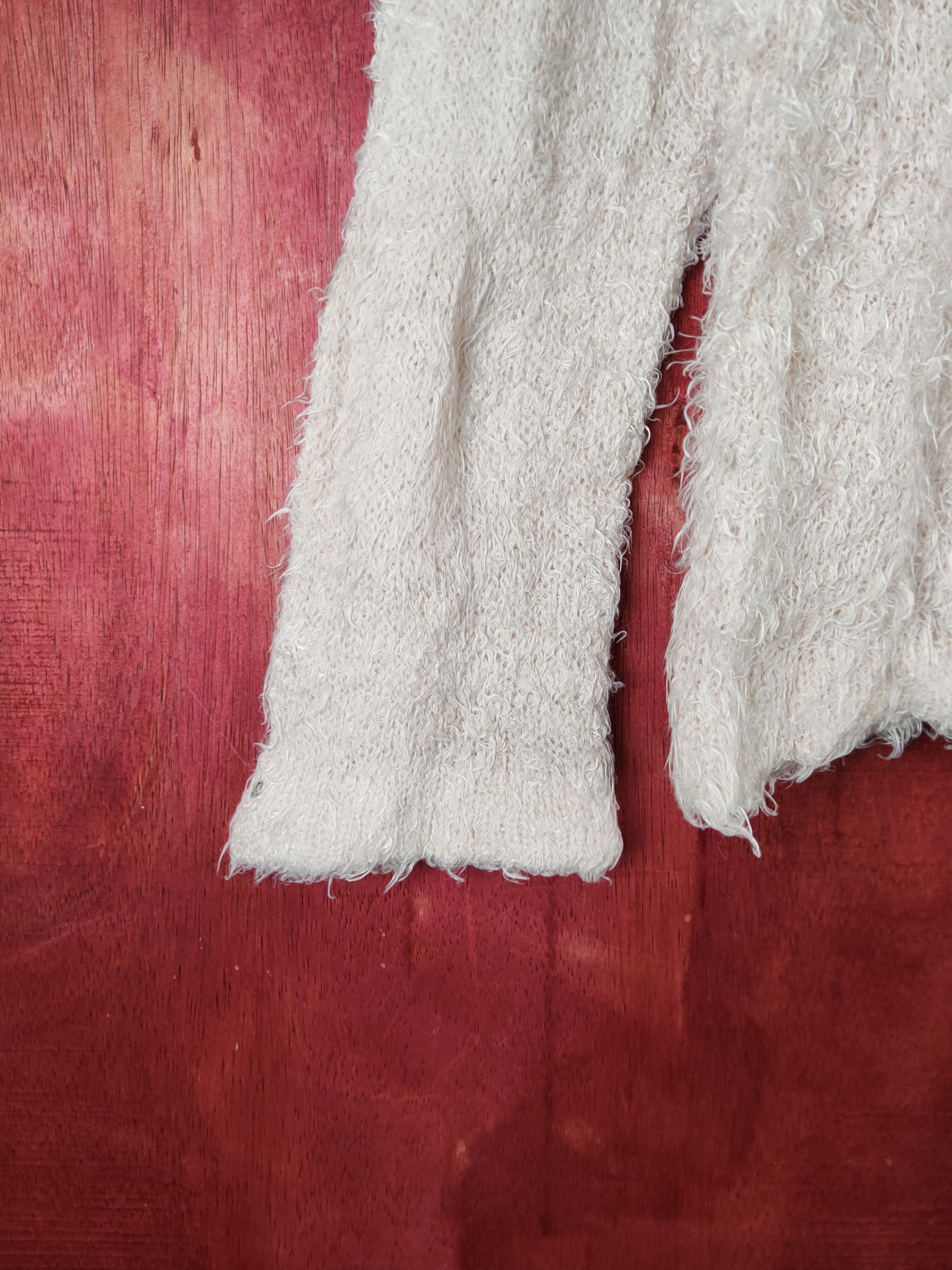 Japanese Brand Discoat Pink Shag Shaggy Fur Mohair Knitwear #S2156 Size M / US 6-8 / IT 42-44 - 4 Thumbnail