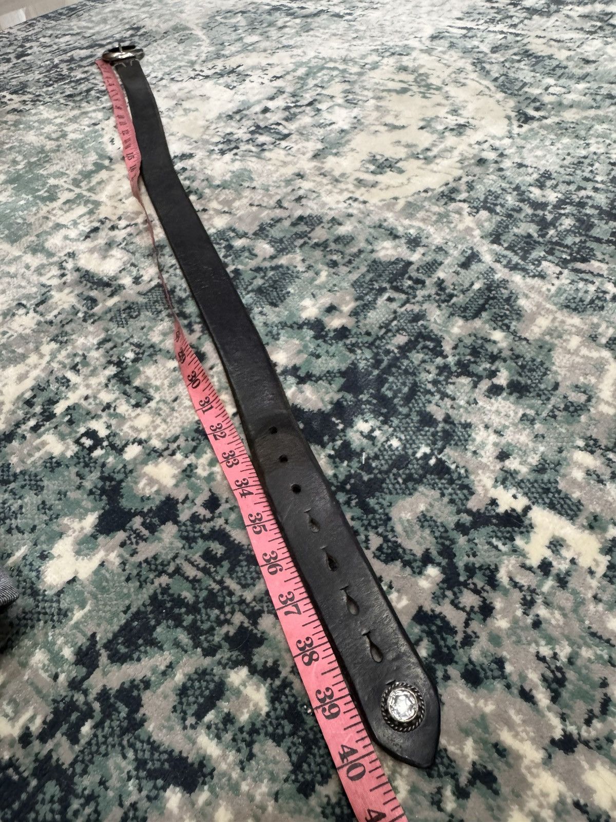 Japanese Brand BACK NUMBER SOLID LEATHER BELT Size 36 - 2 Thumbnail