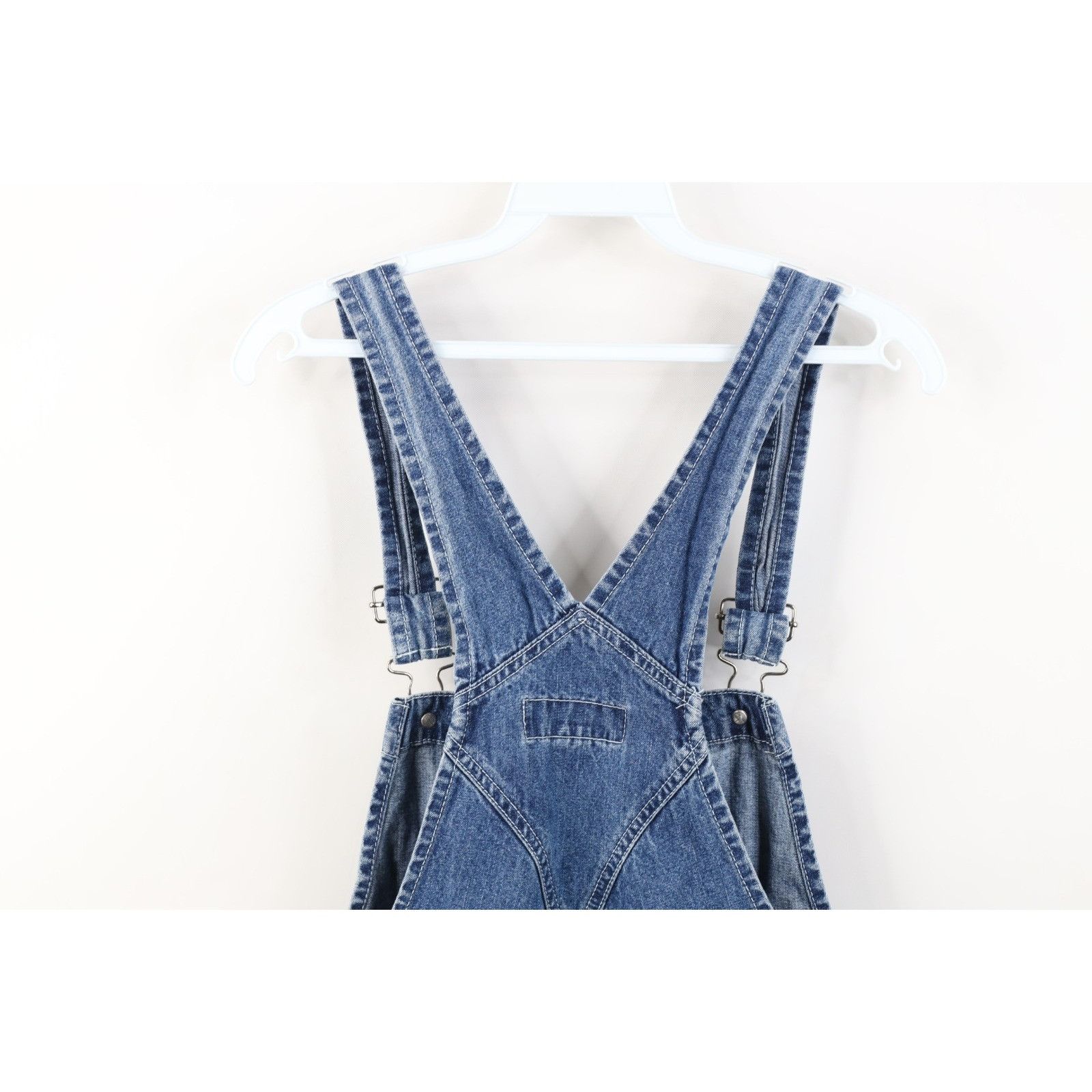 Vintage Vintage 90s Streetwear Faded Denim Jean Shortalls Overalls Size 28" / US 6 / IT 42 - 17 Thumbnail
