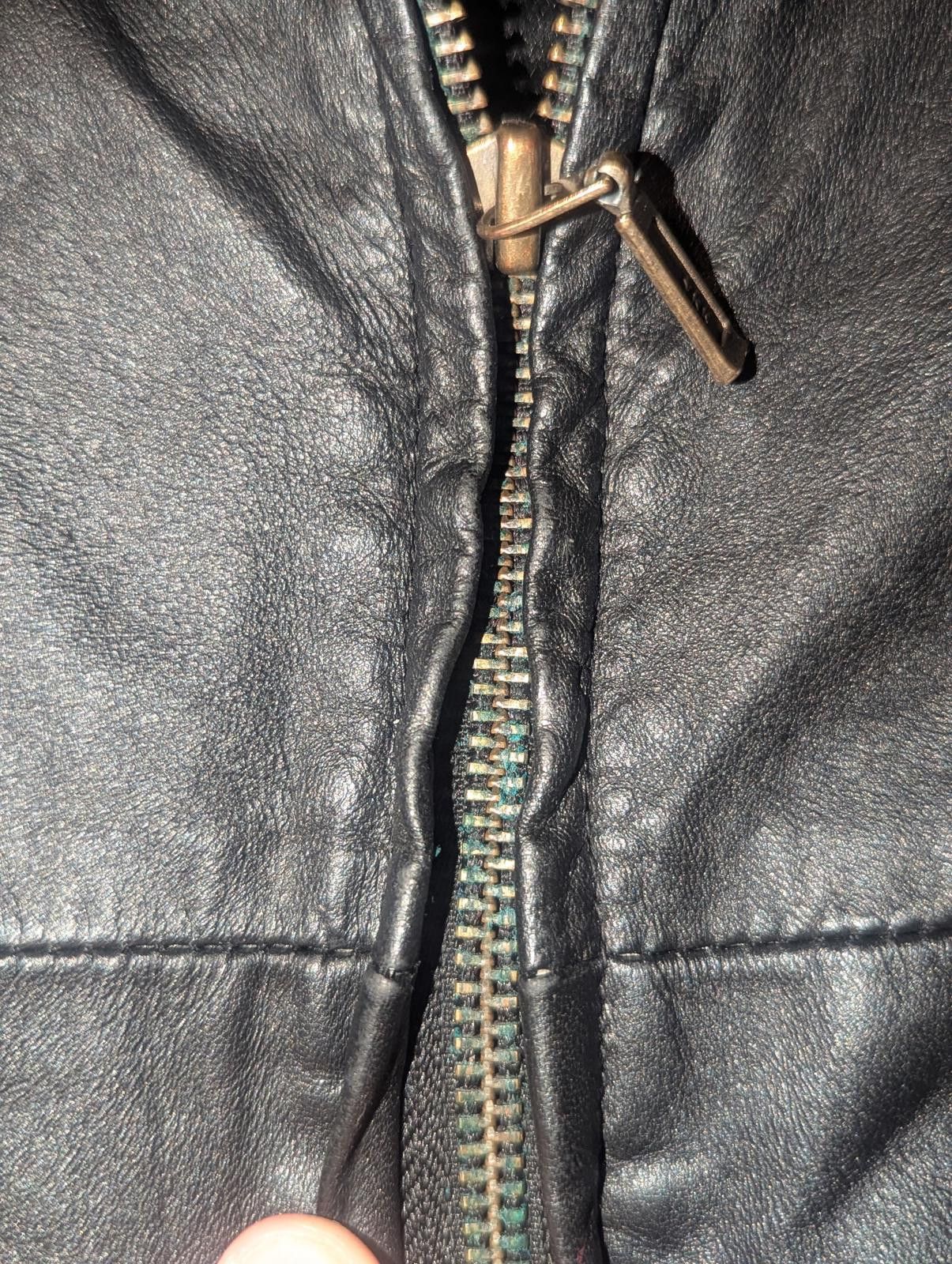 Other Upcycled Ohm Symbol Black Vegan Faux Leather Jacket Size M / US 6-8 / IT 42-44 - 9 Thumbnail
