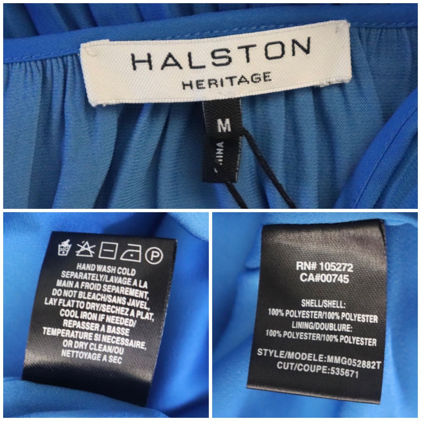Halston Heritage NWT Halston Heritage Tie-Neck Smock-Waist Dress Size Medium Size M / US 6-8 / IT 42-44 - 7 Thumbnail
