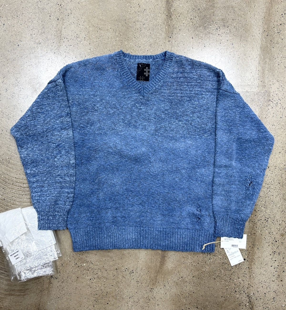 Visvim Visvim ICT Amplus V-Neck L/S Indigo Size US M / EU 48-50 / 2 - 1 Thumbnail