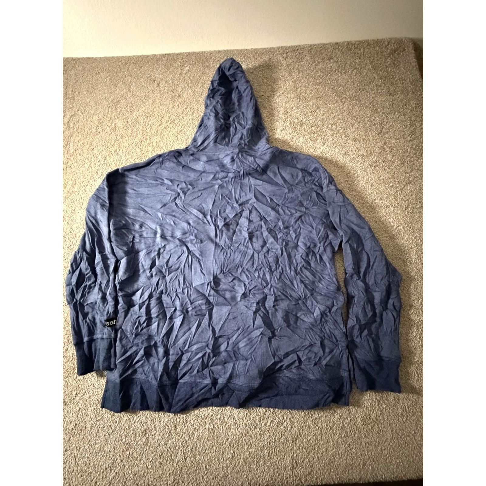Reebok Reebok Hoodie Mens 2XL Blue Fleece Pullover Logo Kangaroo Sweatshirt Athletic Size US XXL / EU 58 / 5 - 7 Thumbnail