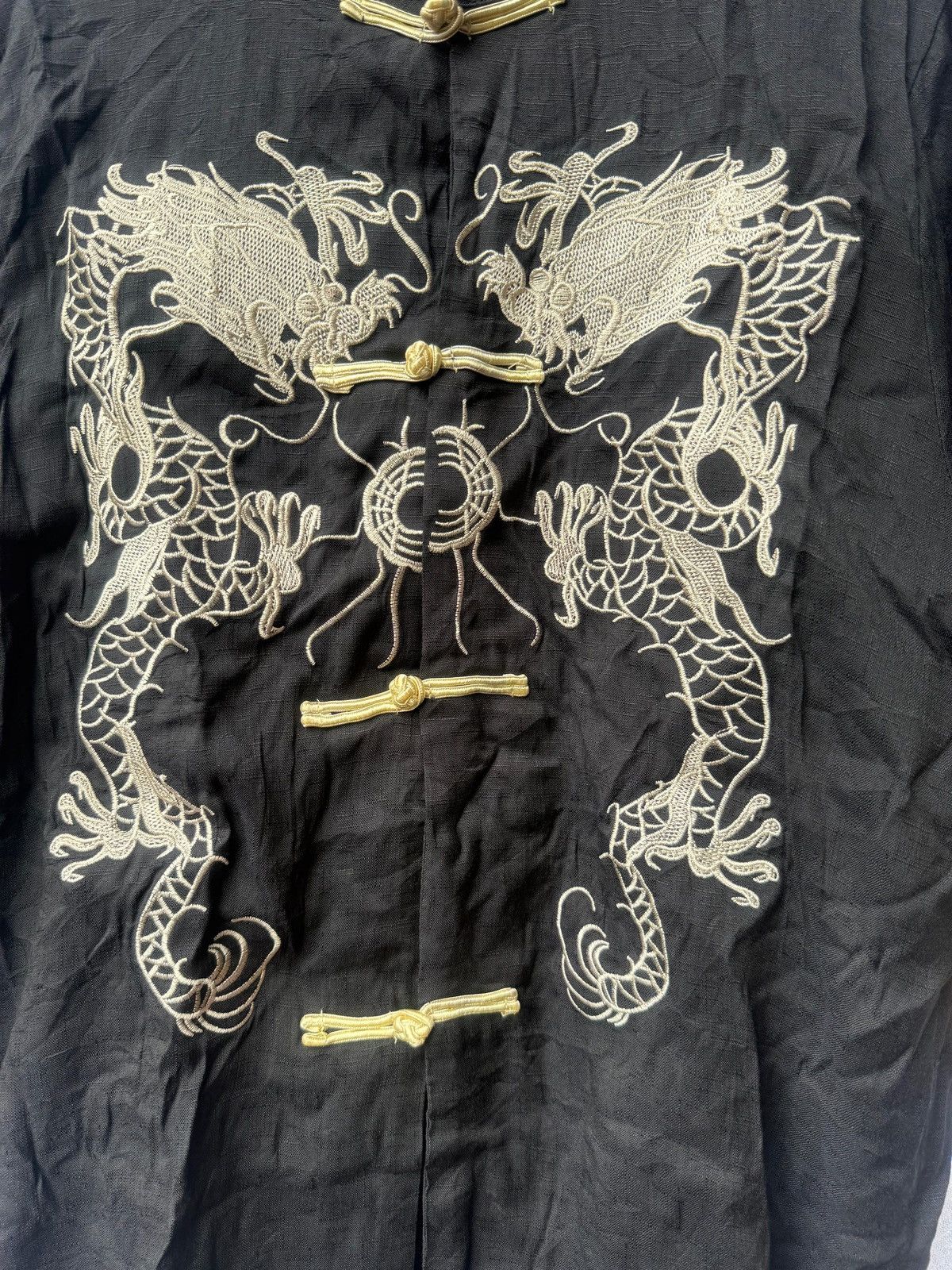 Yohji Yamamoto Sukajan Traditional Dragon Patched Shirt Size US M / EU 48-50 / 2 - 3 Thumbnail