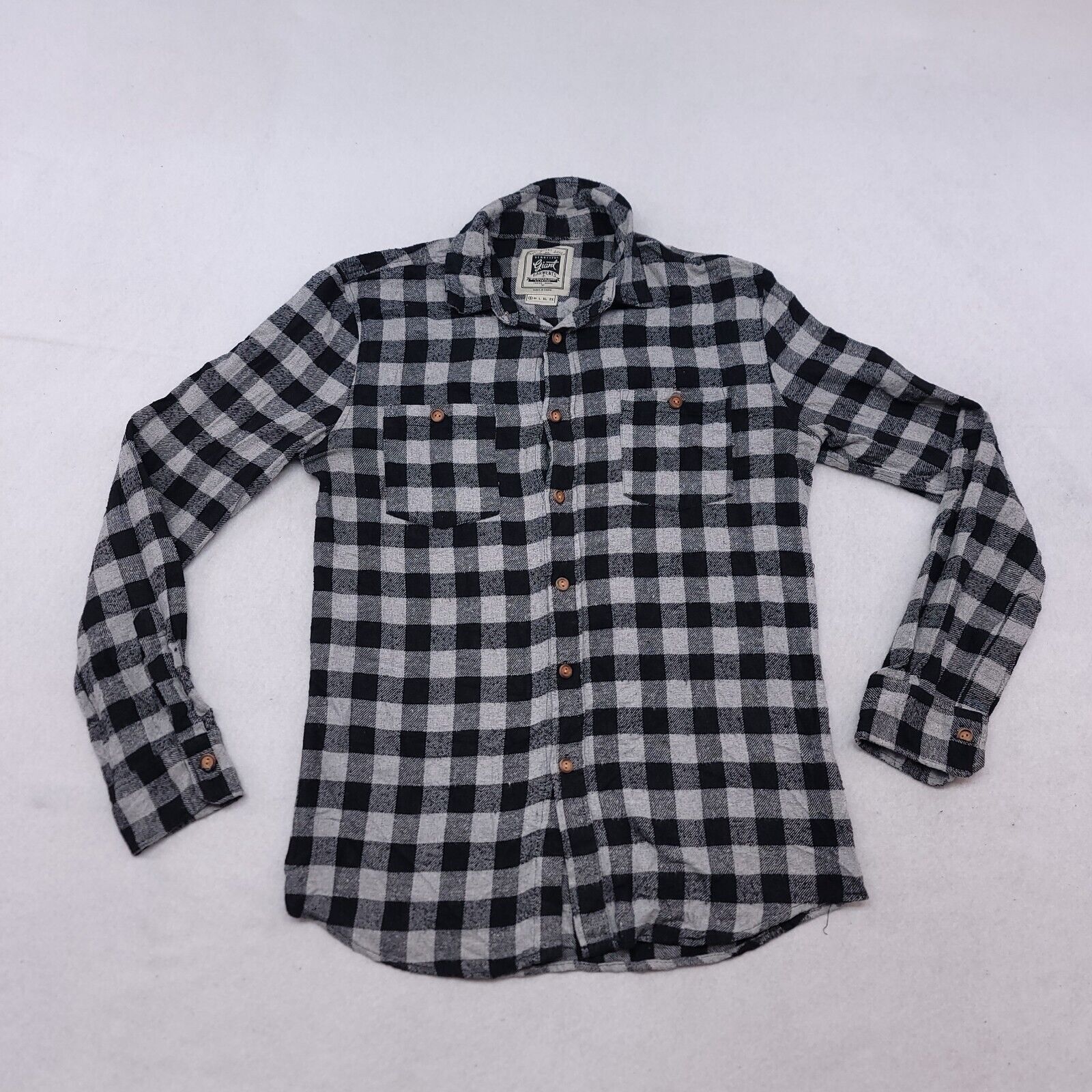 Giant Giant Garments Gingham Flannel Shirt Mens Size S Black Size US S / EU 44-46 / 1 - 2 Thumbnail