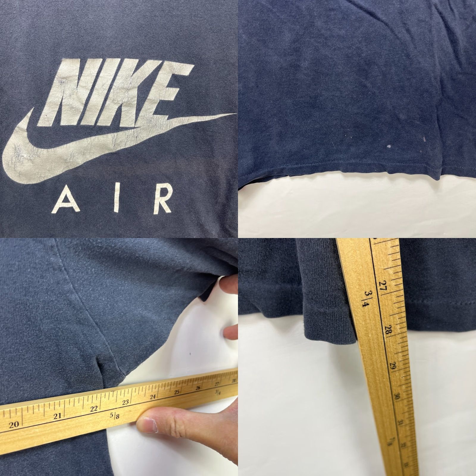 Nike VINTAGE Nike Air T-Shirt XL Men Black 90s Sun Faded Single Stitch Shirt Mens Size US XL / EU 56 / 4 - 8 Thumbnail