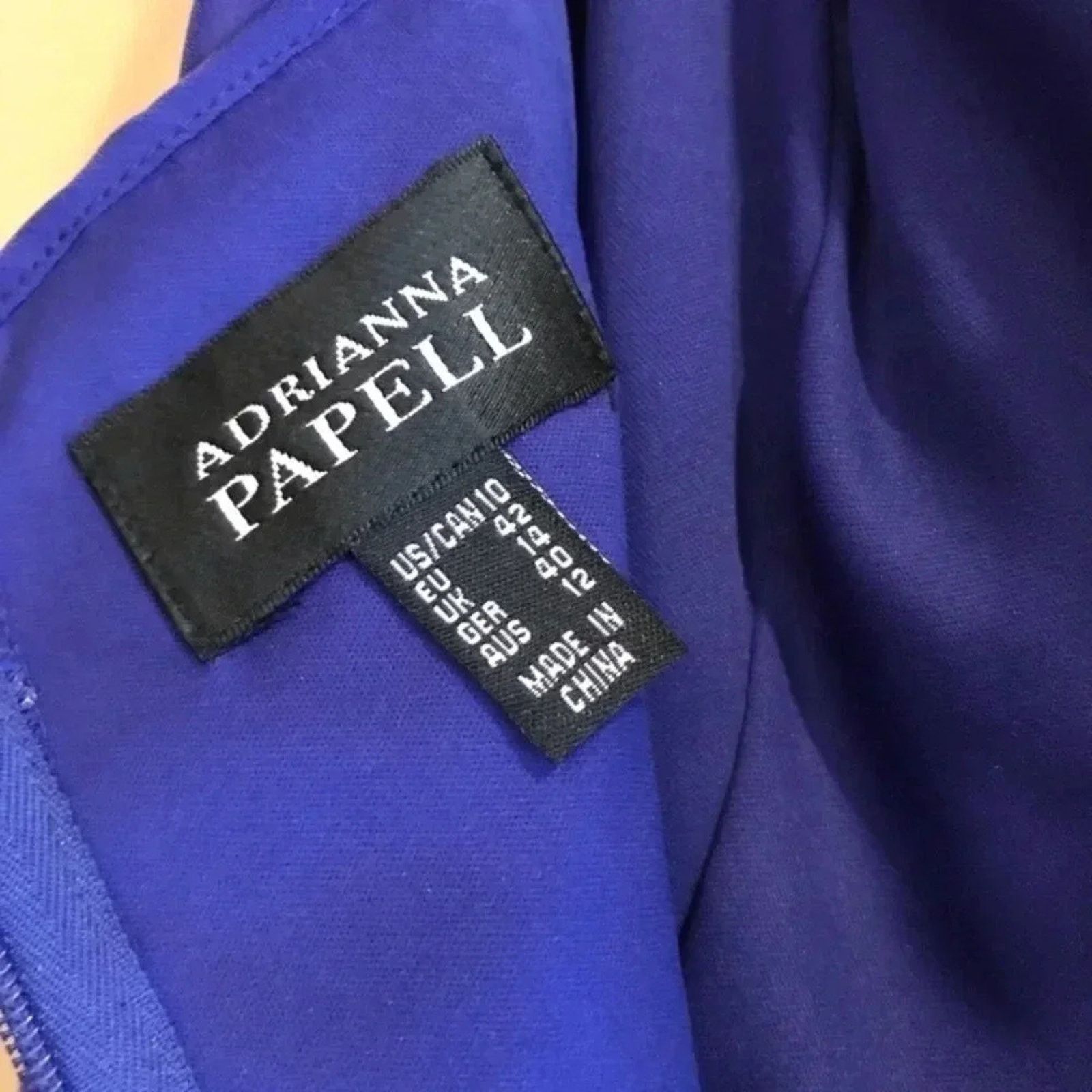 Adrianna Papell Adrianna Papell Blue Chiffon Sequin Mini Dress 10 Size L / US 10 / IT 46 - 7 Thumbnail