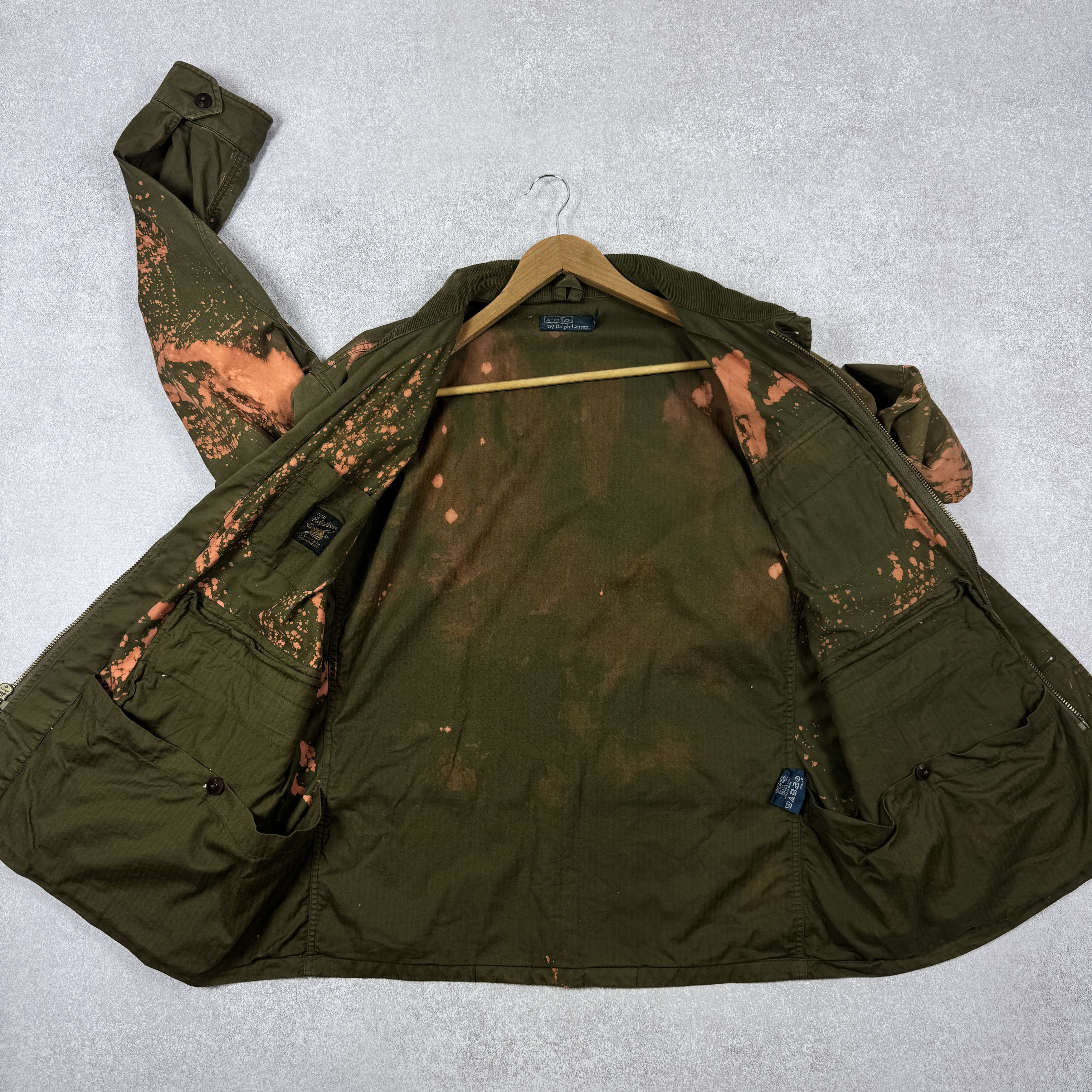 Designer × Polo Ralph Lauren POLO RALPH LAUREN CUSTOM ''NO WAR'' MILITARY POCKET JACKET Size US XXL / EU 58 / 5 - 12 Thumbnail