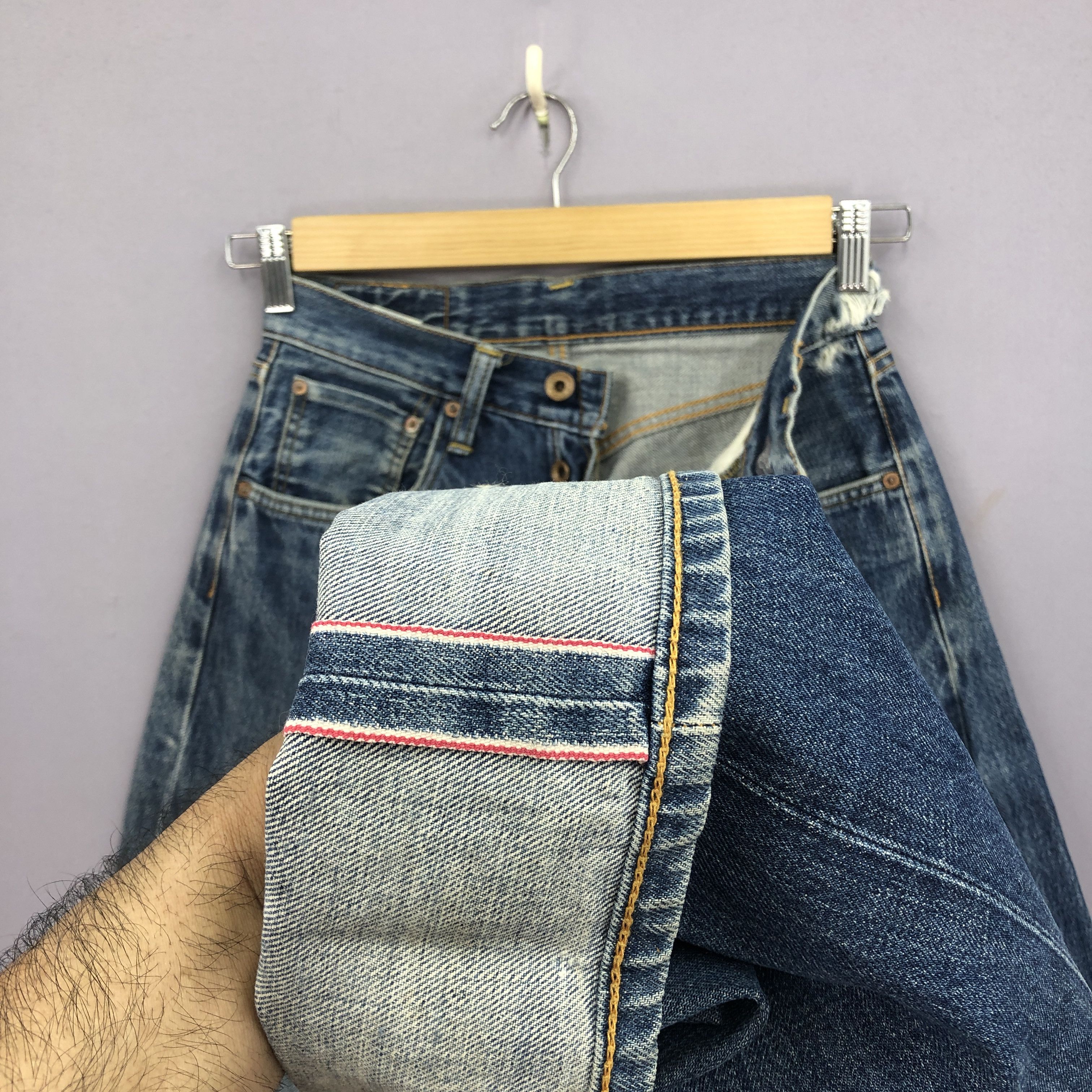 Japanese Brand Vintage Y2K Japanese Redline Jeans Stone Wash Faded Denim Size 26" / US 2 / IT 38 - 7 Thumbnail