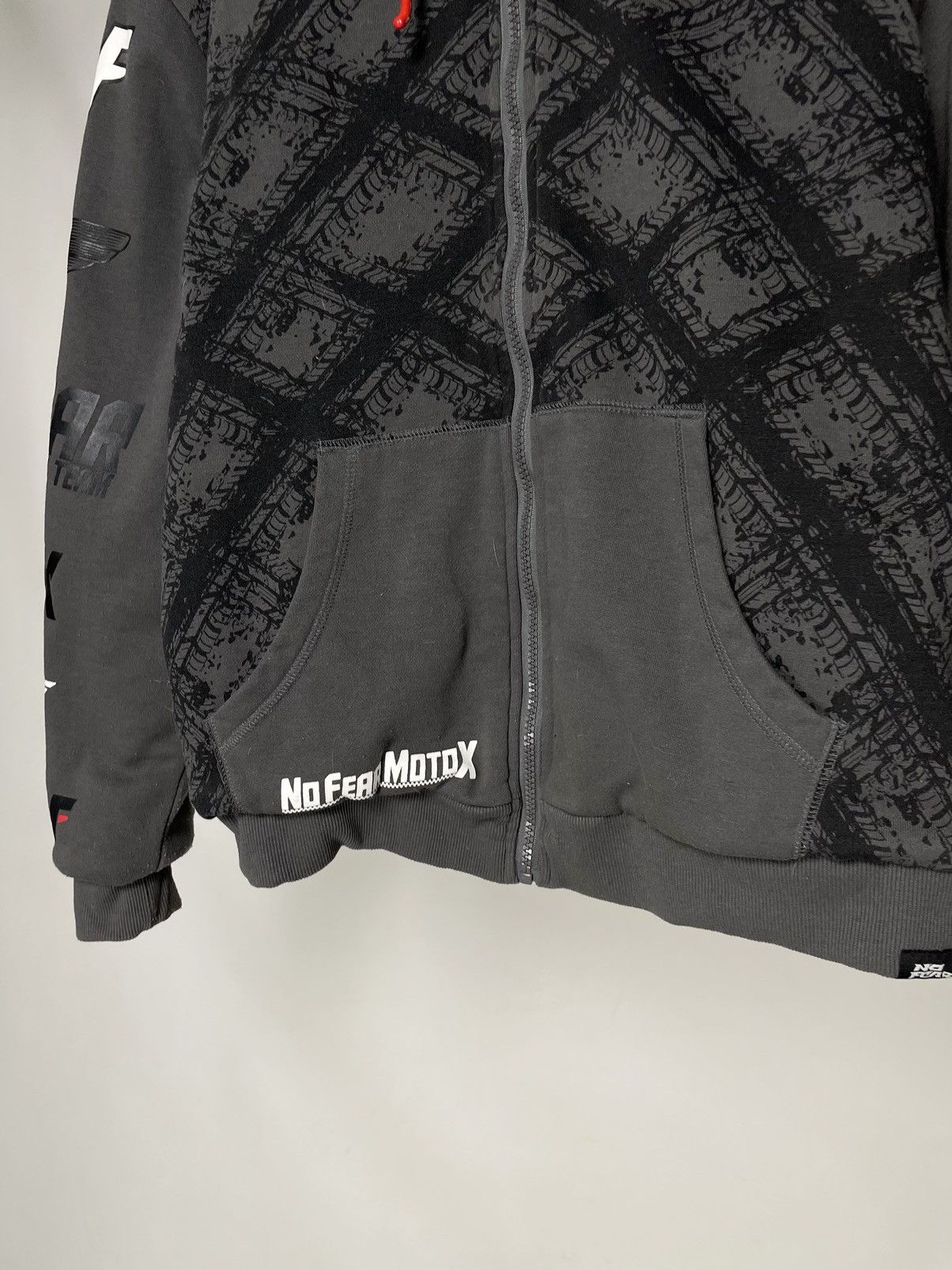 No Fear No Fear 💀 Fur Zip-up Motocycle Racing Hoodie Hooded Jacket Size US M / EU 48-50 / 2 - 4 Thumbnail