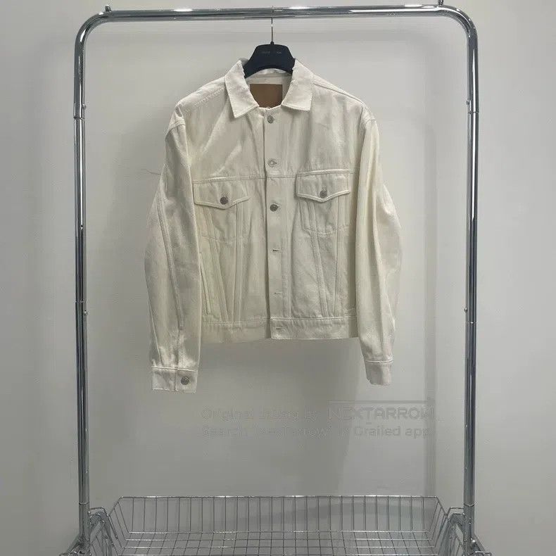 Other Balenciaga White Back Logo Denim Jacket Size XXS / US 00 / IT 34 - 1 Thumbnail