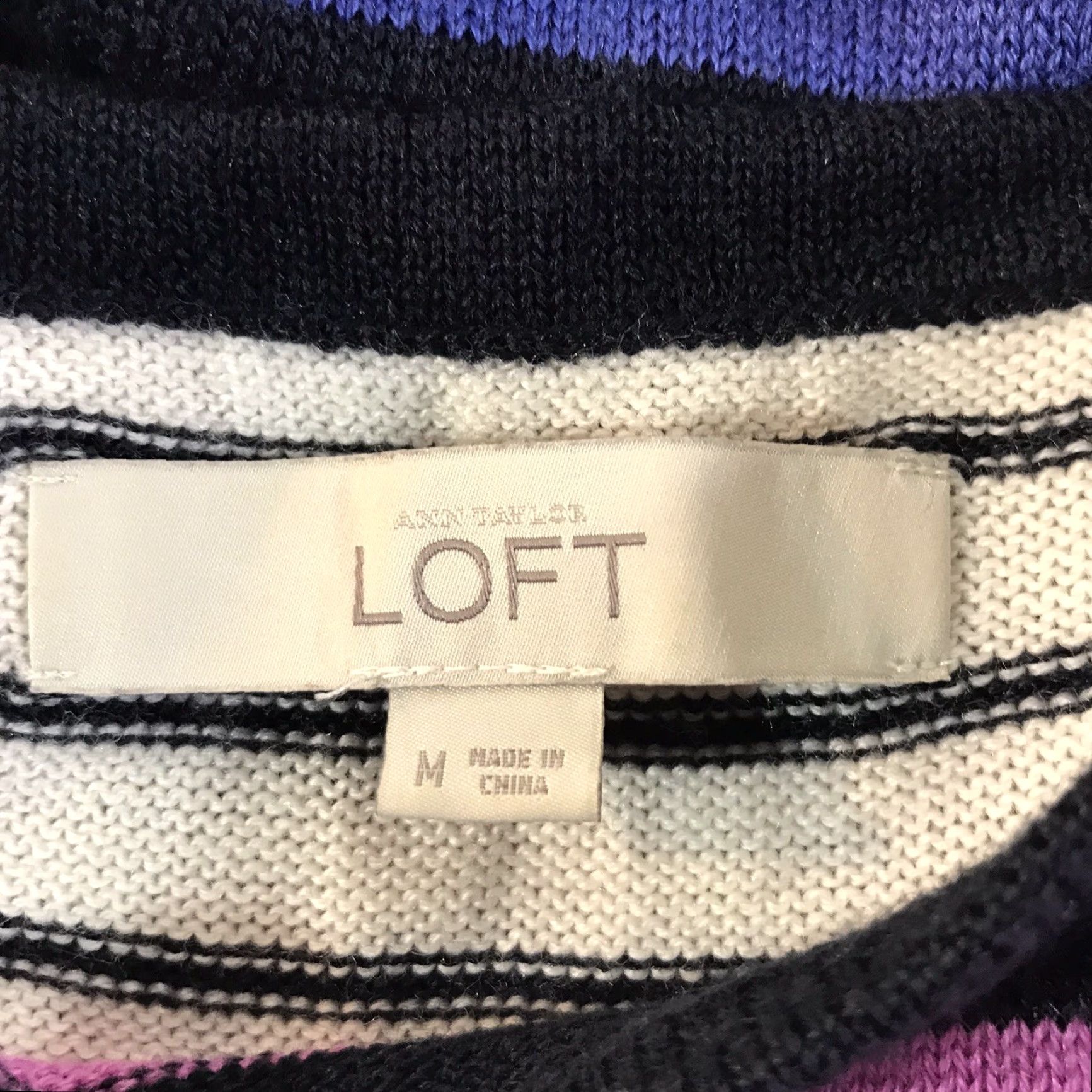 Loft Ann Taylor Loft Multicolored Striped Wool Blend Sweater Dress Womens Size M Size M / US 6-8 / IT 42-44 - 3 Thumbnail