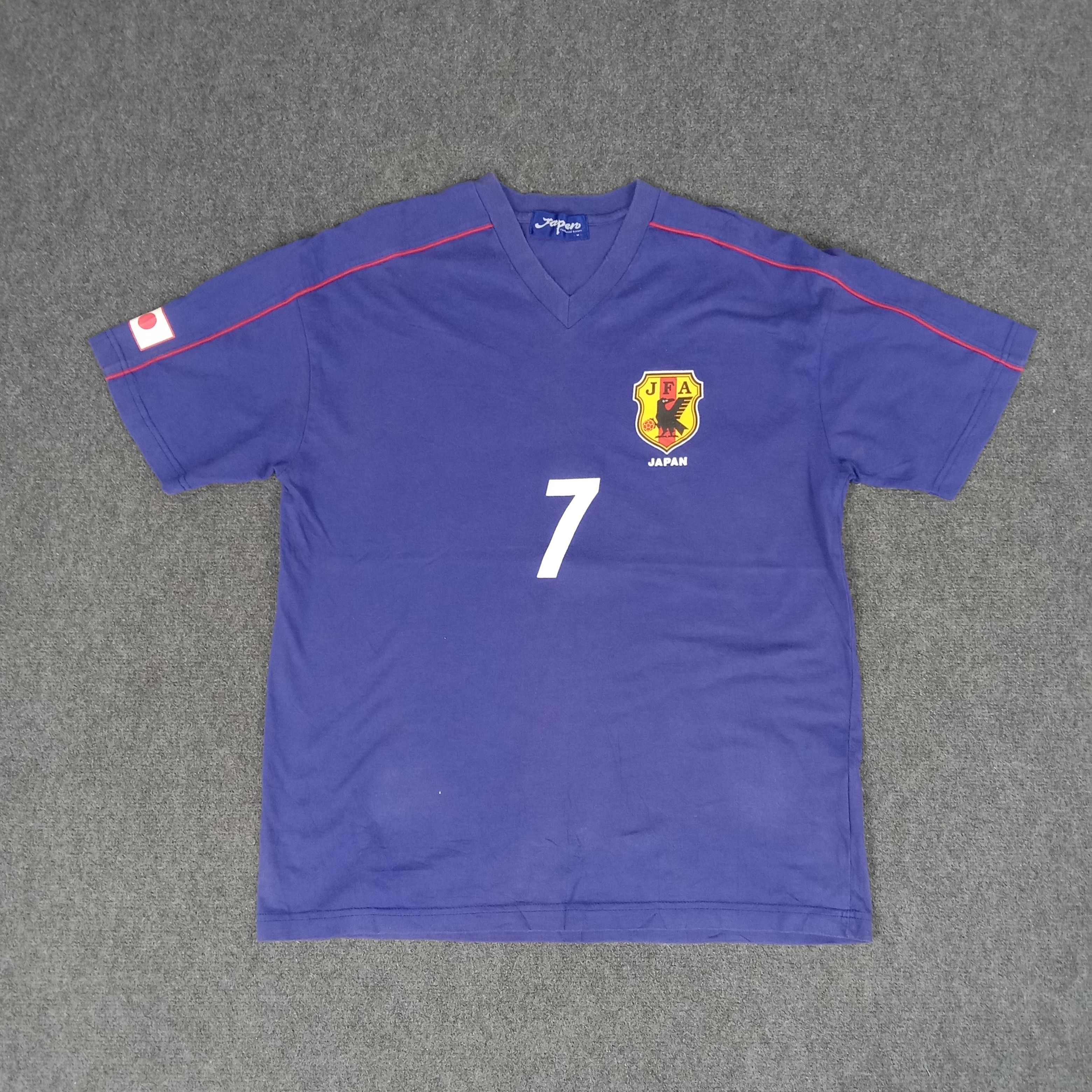 Japanese Brand × Vintage Japan Soccer Team Pro Player Nakata 7 Tshirt Size US L / EU 52-54 / 3 - 1 Thumbnail