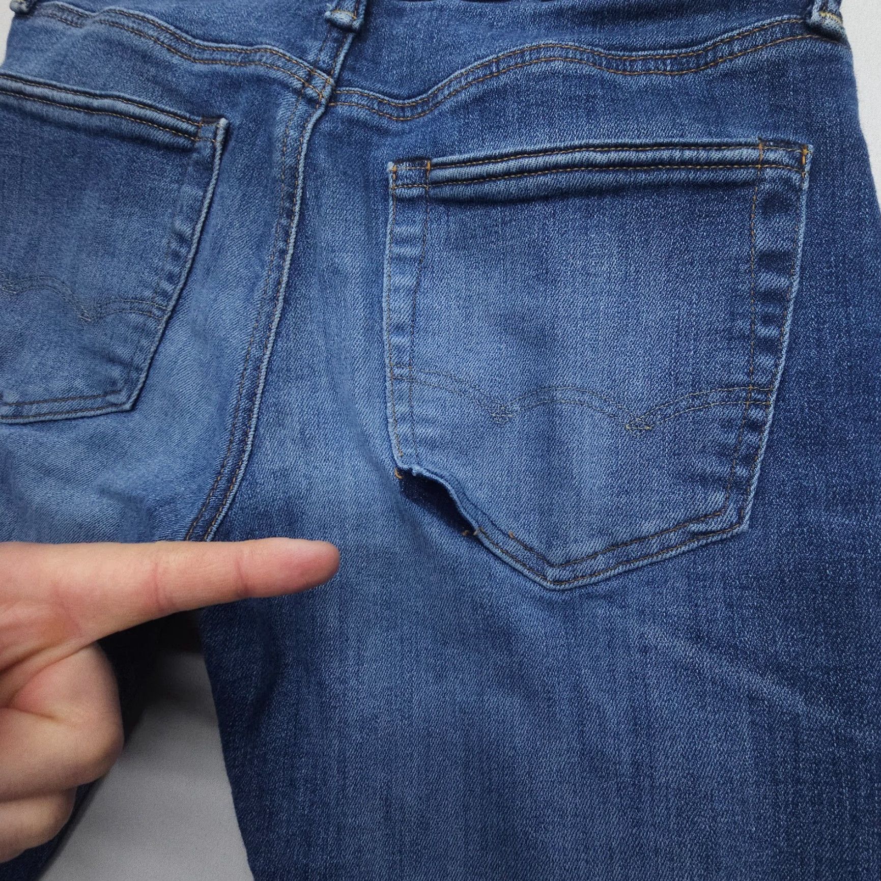 American Eagle Outfitters American Eagle Athletic Skinny Jeans Mens 28 x 32 (Actual 29" Insm) Airflex Tech Size US 28 / EU 44 - 5 Thumbnail