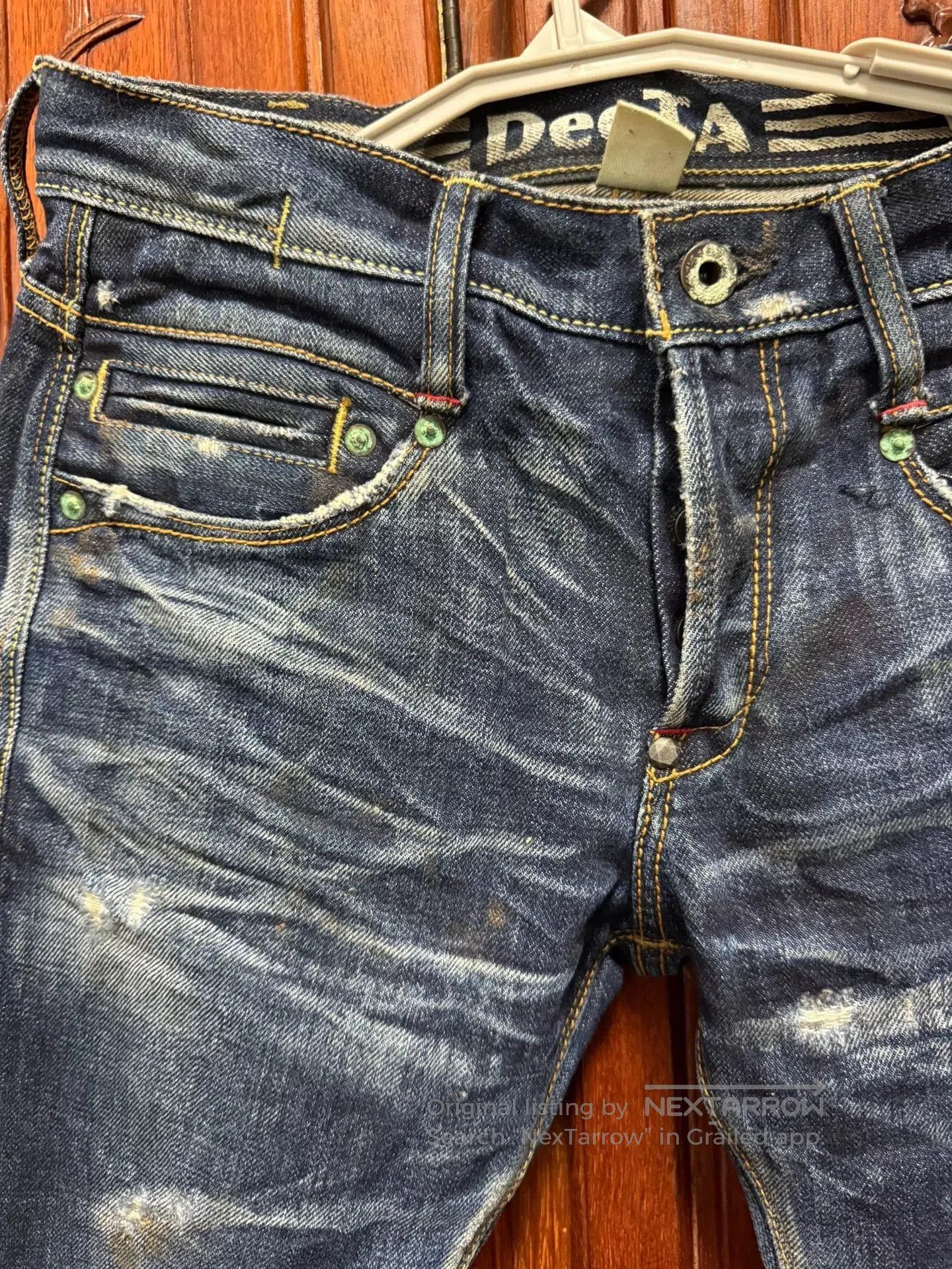 Japanese Brand Men's Okayama Selvedge Straight Slim Jeans. Size US 30 / EU 46 - 2 Thumbnail