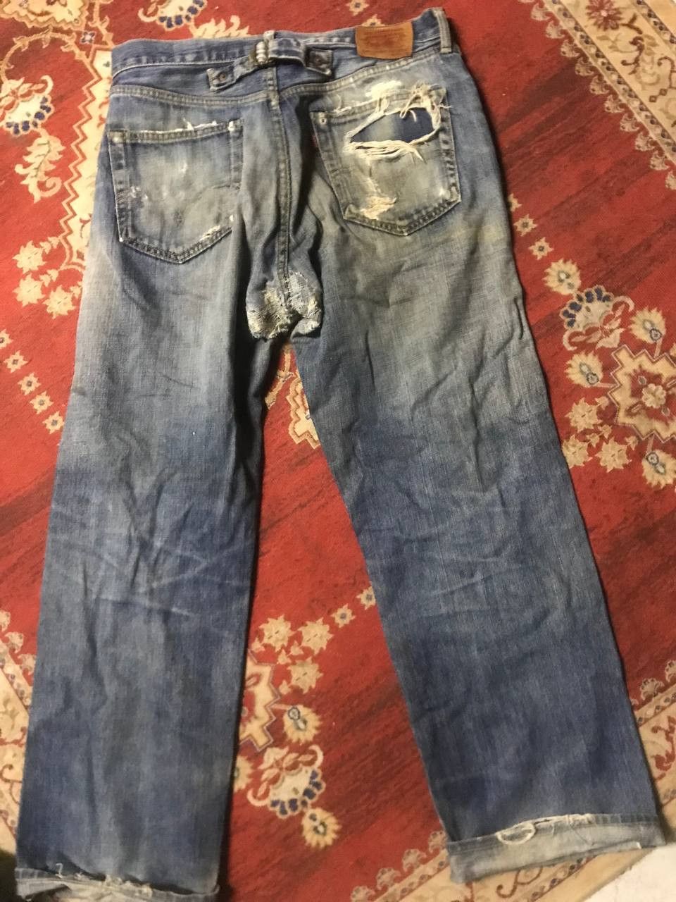 Levi's Vintage Selvedge Levi’s Big E 702xx Distressed Denim Size US 31 - 3 Thumbnail