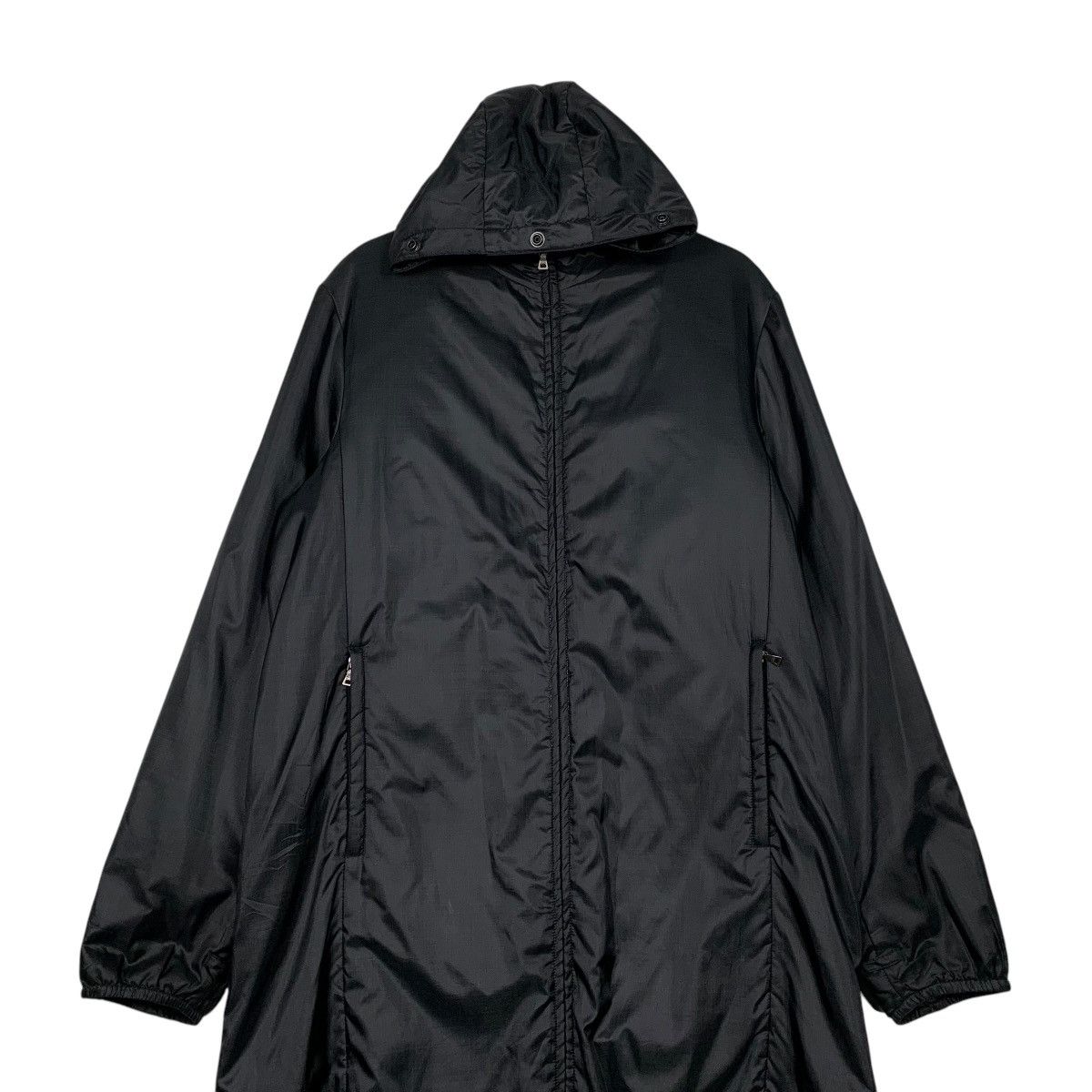 Prada Vintage Prada Hooded Nylon Long Jacket Size US L / EU 52-54 / 3 - 3 Thumbnail