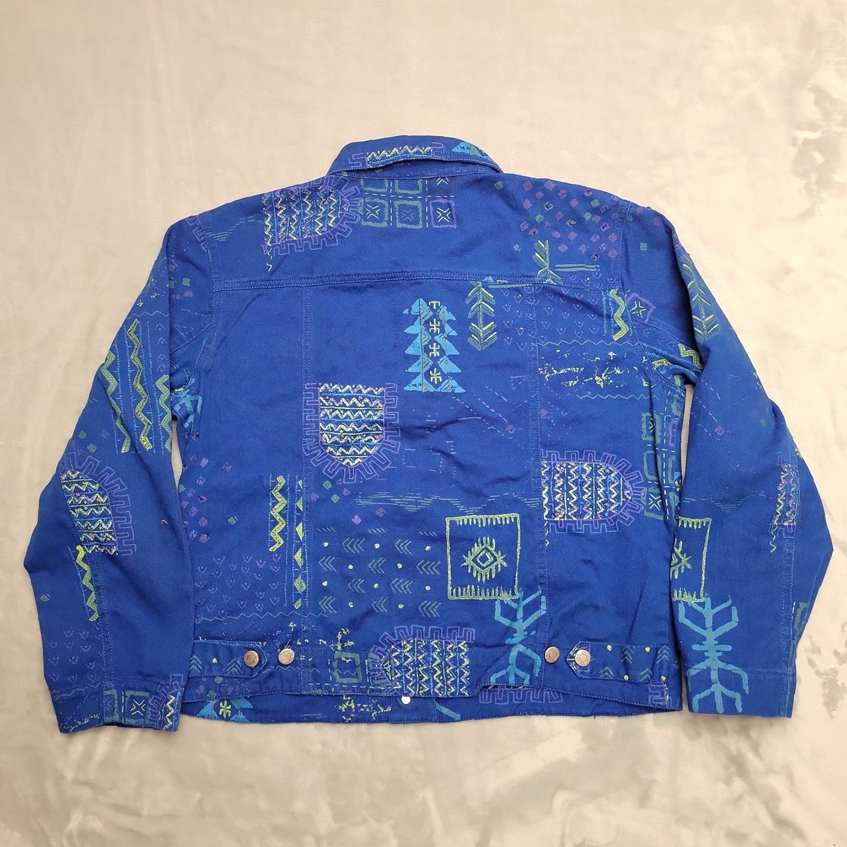 Vintage VINTAGE Chico's Jacket Womens 12 Blue Twill Trucker Casual Classic Jacket Size XL / US 12-14 / IT 48-50 - 5 Thumbnail