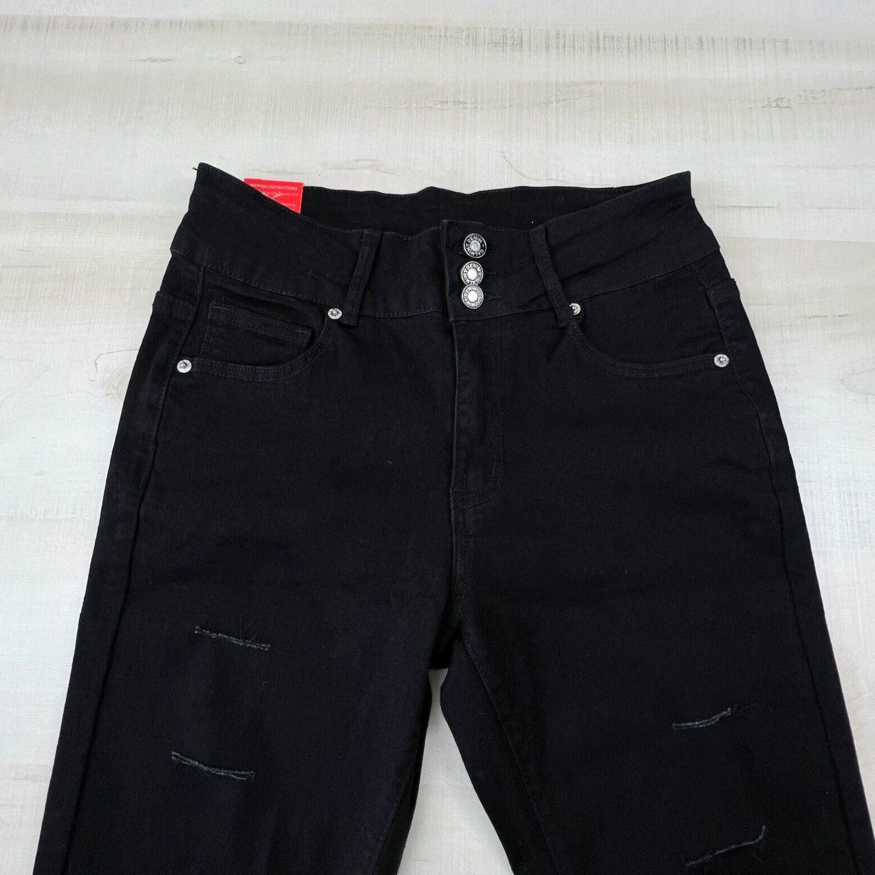 Vintage Galmint Women's Black Skinny Jeans Size 8 Mid Rise Stretch Denim Casual Size 30" / US 8 / IT 44 - 3 Thumbnail