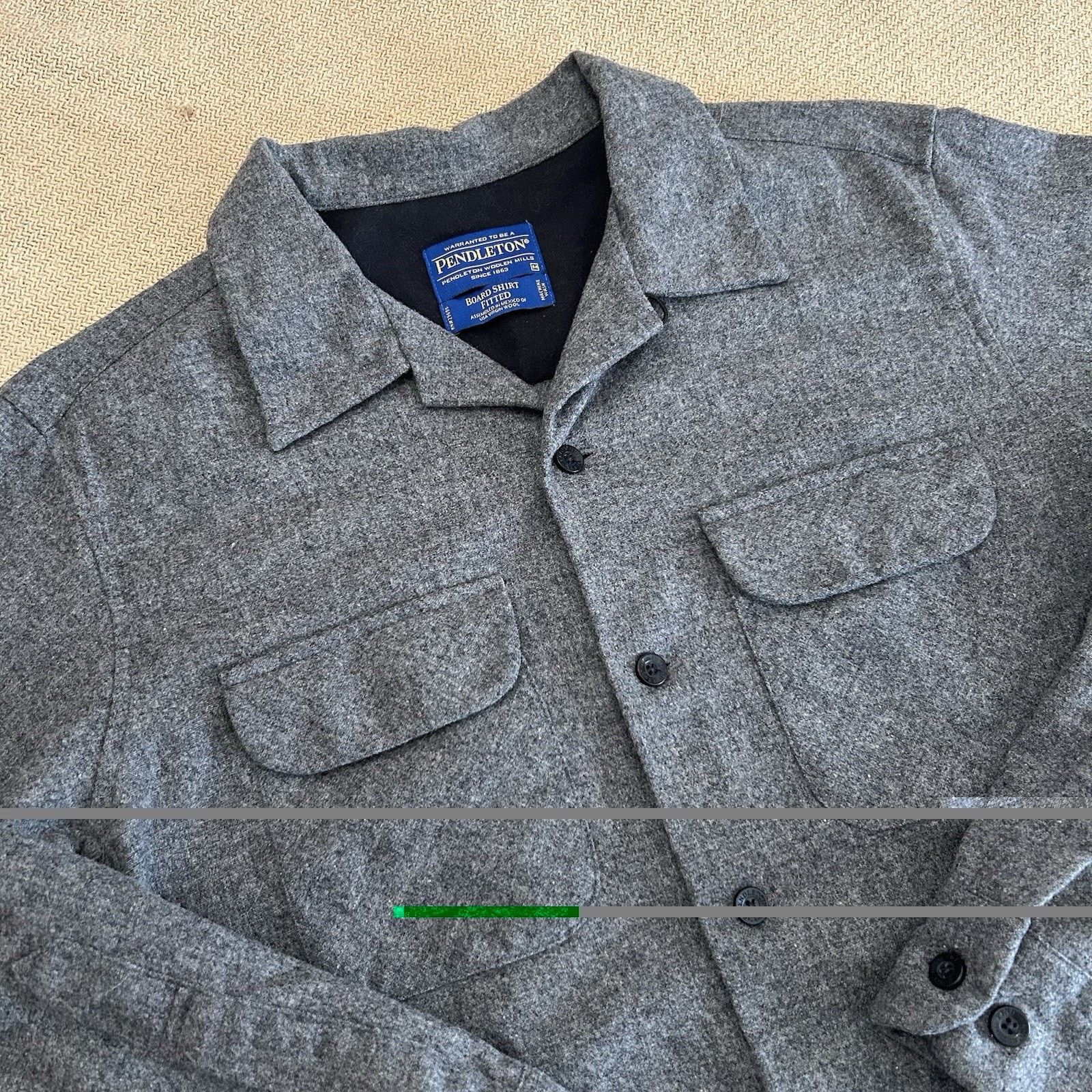 Pendleton Board Shirt Fitted Virgin Wool Camp Collar Button Up Medium Size US M / EU 48-50 / 2 - 2 Thumbnail