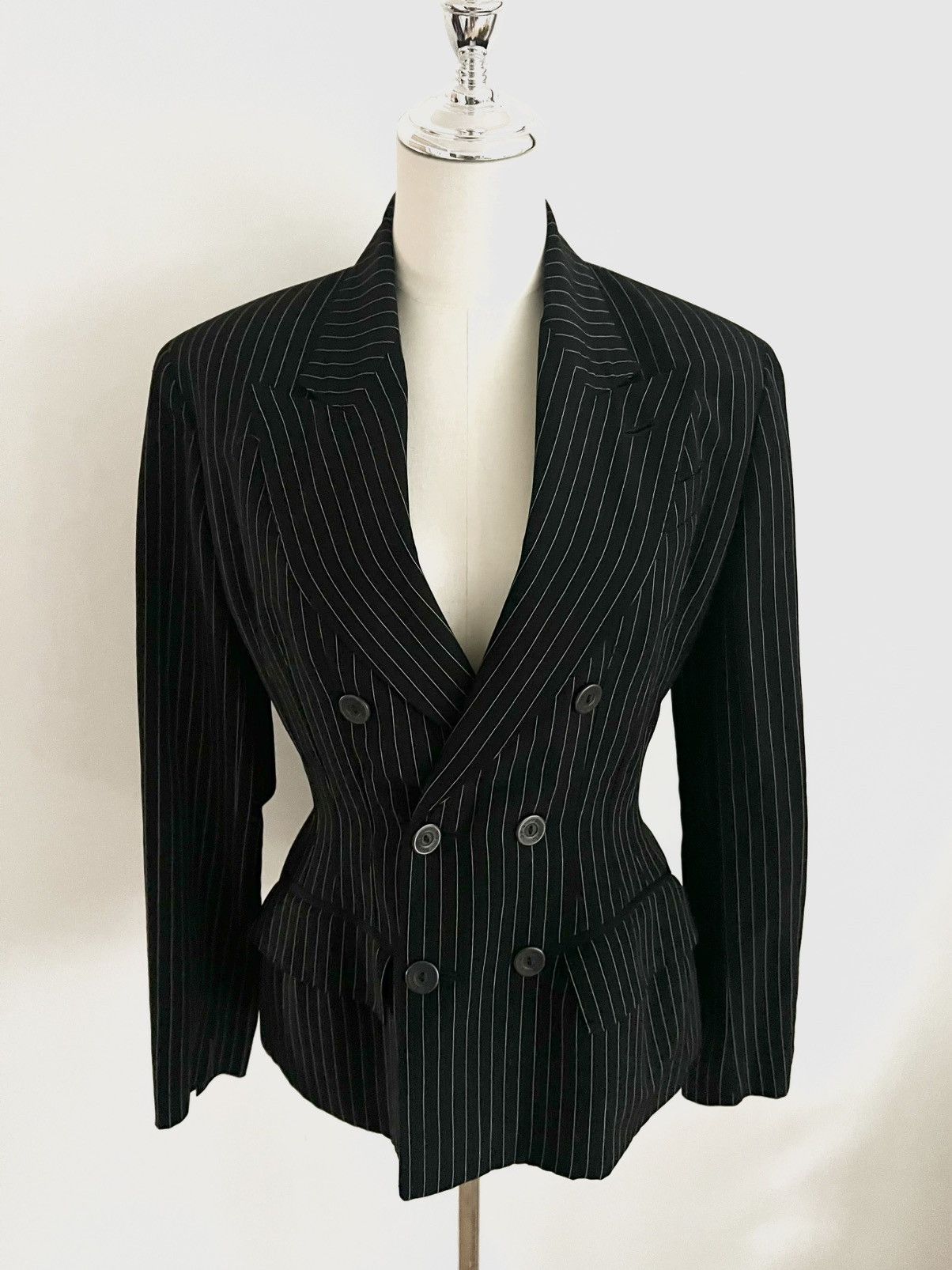 Jean Paul Gaultier Jean Paul Gaultier Classique Paris Pinstripe Blazer, 1990s Size S / US 4 / IT 40 - 2 Thumbnail