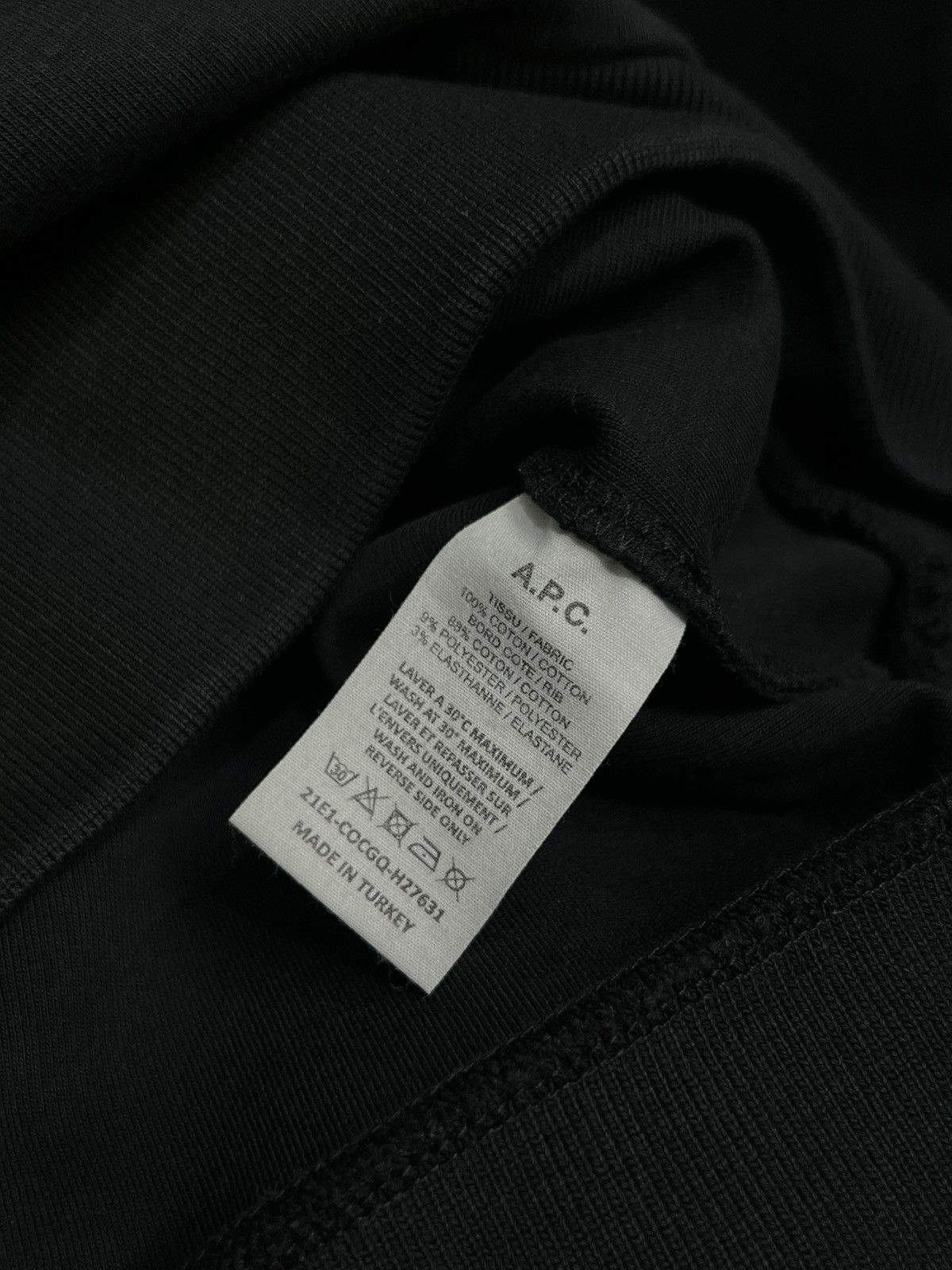 A.P.C. A.P.C black slim-fit sweatshirt L Size US L / EU 52-54 / 3 - 5 Thumbnail