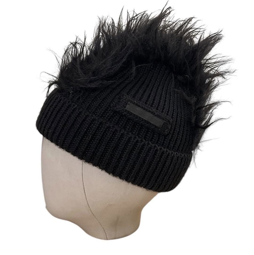 Prada Mohair Mohawk Beanie Hat FW 2007 Runway | Grailed