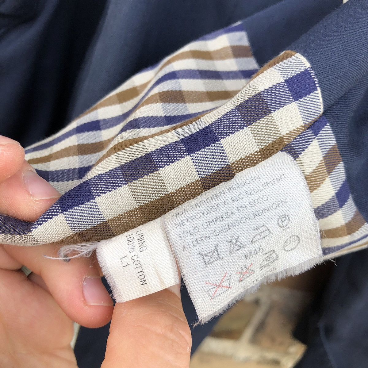 Aquascutum Vintage Aquascutum Coat Jacket Trench Checkered Size L / US 10 / IT 46 - 14 Thumbnail