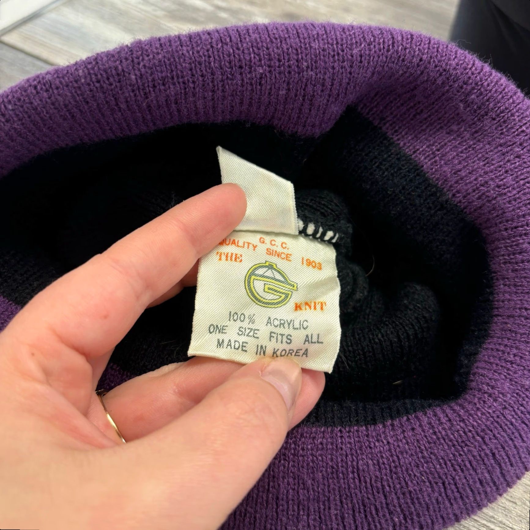NBA VINTAGE NBA Phoenix Suns Beanie Hat OS Acrylic Knit Basketball One Size Men Black Purple Basketball logo Size ONE SIZE - 6 Thumbnail
