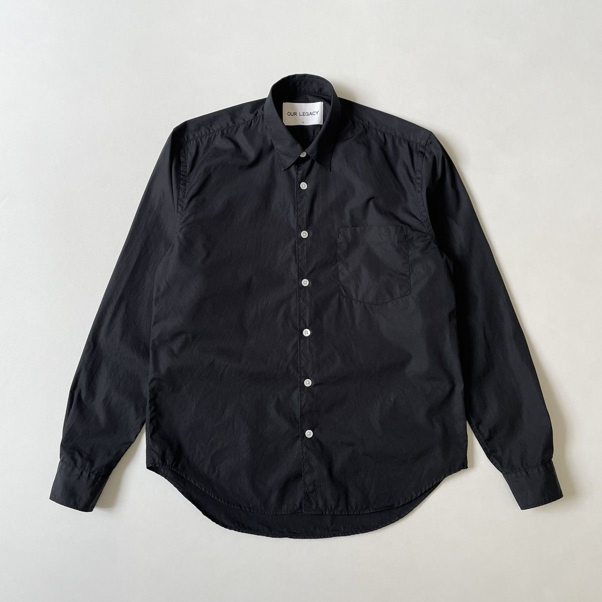 OUR LEGACY ブラック ボクシーシャツ 44 新品 44 23aw OUR LEGACY ブークルボクシーシャツ黒 5513
