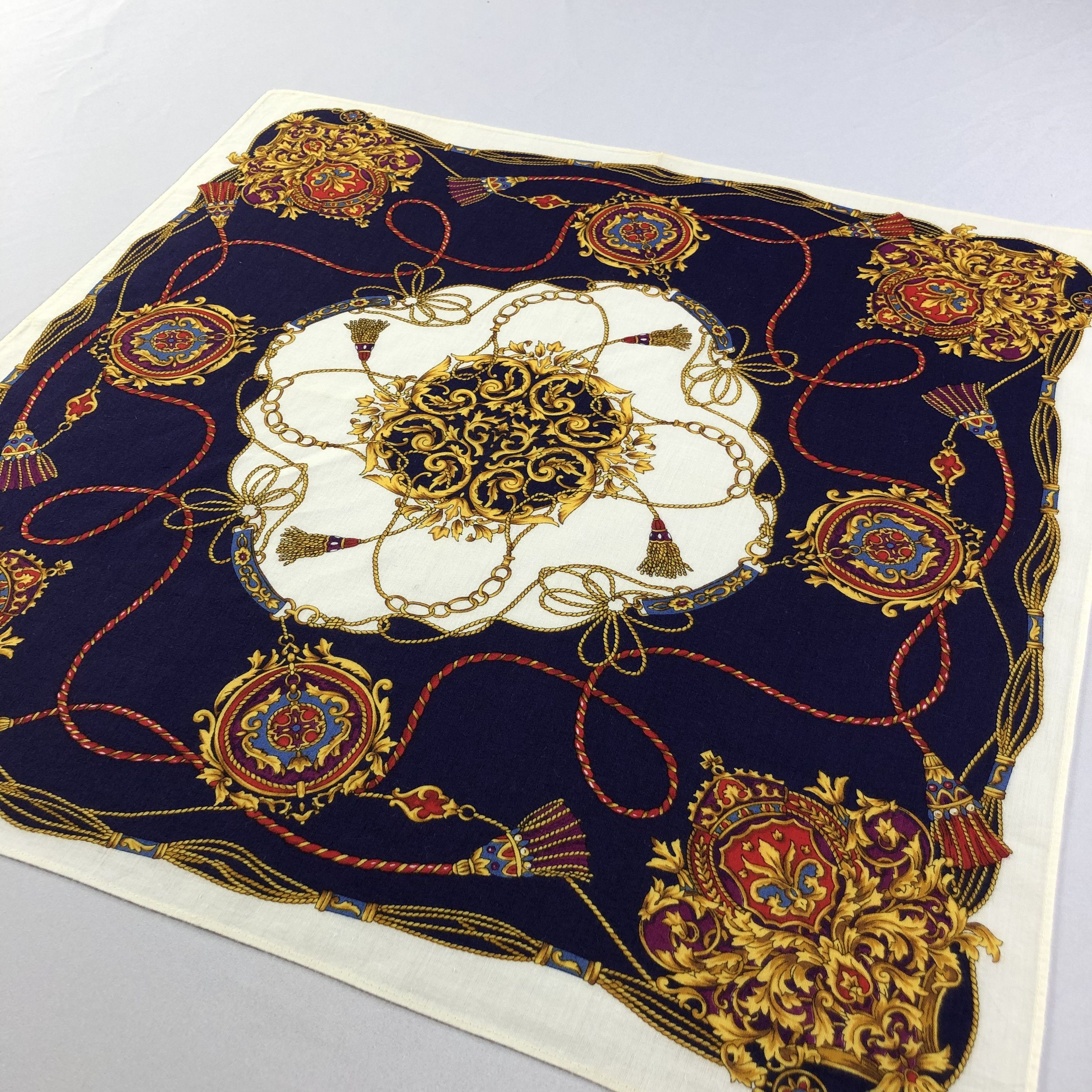 Lancel × Vintage Lancel Baroque Handkerchief Neckerchief Bandana H2087 Size ONE SIZE - 3 Thumbnail