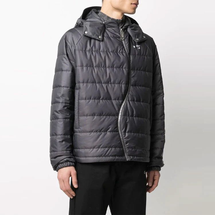 Off-White o1gr1nt0125 Twist Zip Puffer Jacket in Black Size US XS / EU 42 / 0 - 2 Thumbnail