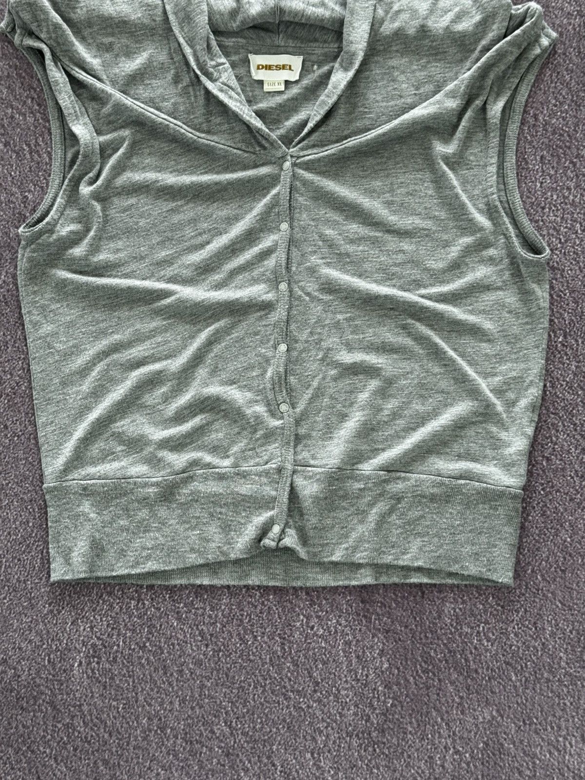 Diesel 00’s Diesel Avant Garde Sleeveless Hooded Tank Top Size XL / US 12-14 / IT 48-50 - 3 Thumbnail