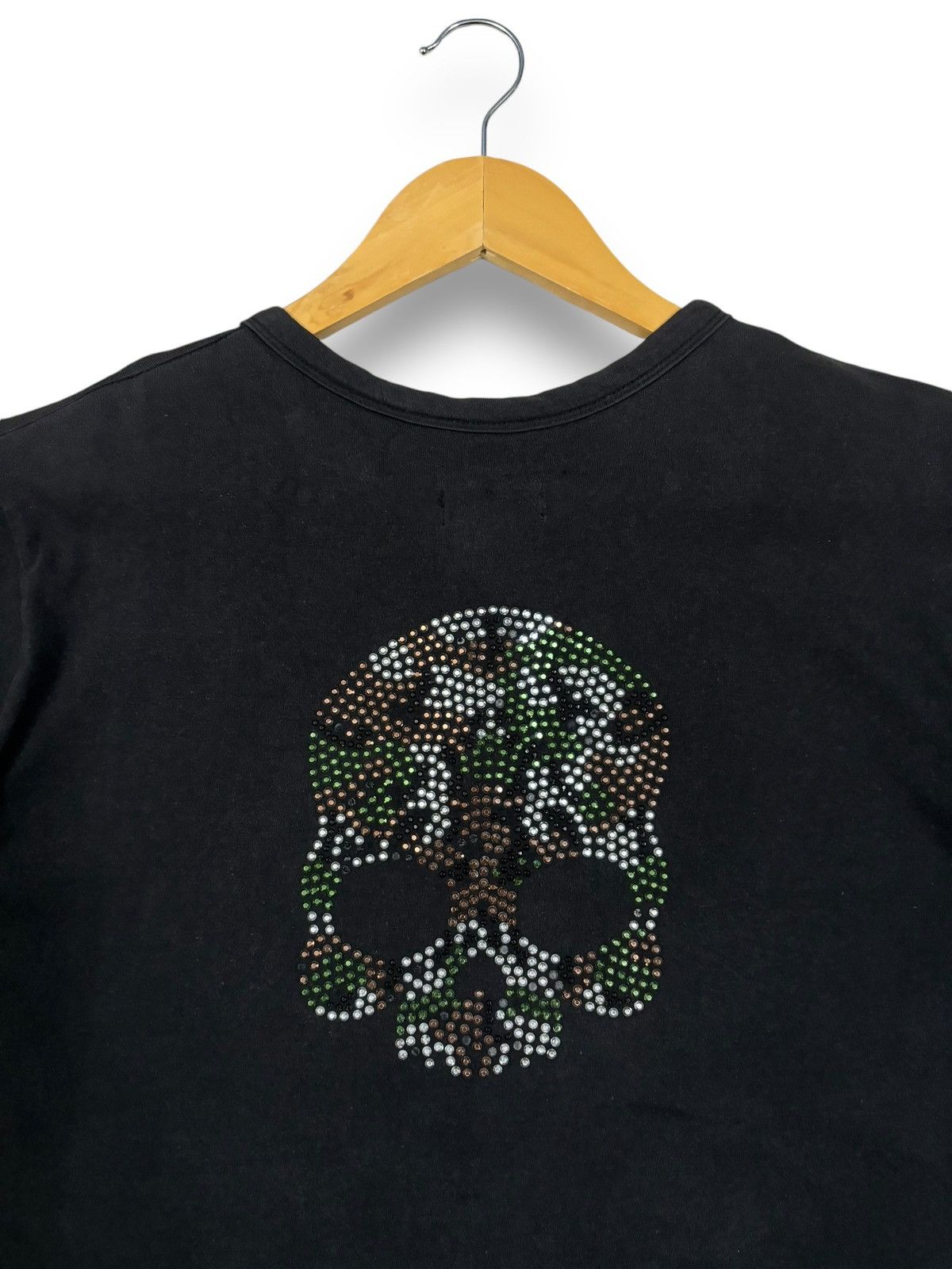 HYDROGEN Vintage Hydrogen H2J SunFaded Skull Swarovski Punk T-shirt Size US S / EU 44-46 / 1 - 9 Thumbnail