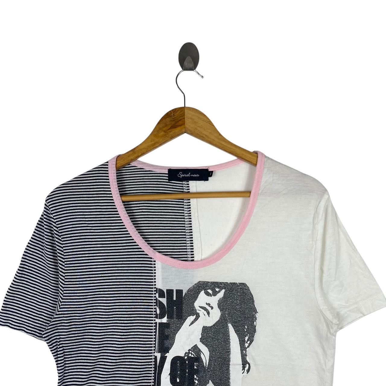 Other SPIRAL NEWS JAPAN Designer Patchwork Punk Rebel Tee Shirt Size L / US 10 / IT 46 - 2 Thumbnail