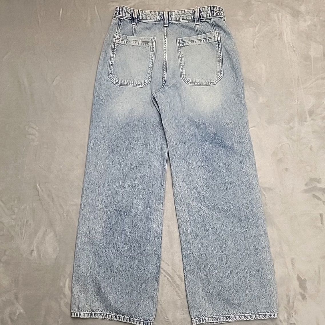 Vintage We The Free Women Jeans Sz 28 Blue Denim Wide-Leg Retro Y2K 90s Button Fly Pants Size 28" / US 6 / IT 42 - 6 Thumbnail