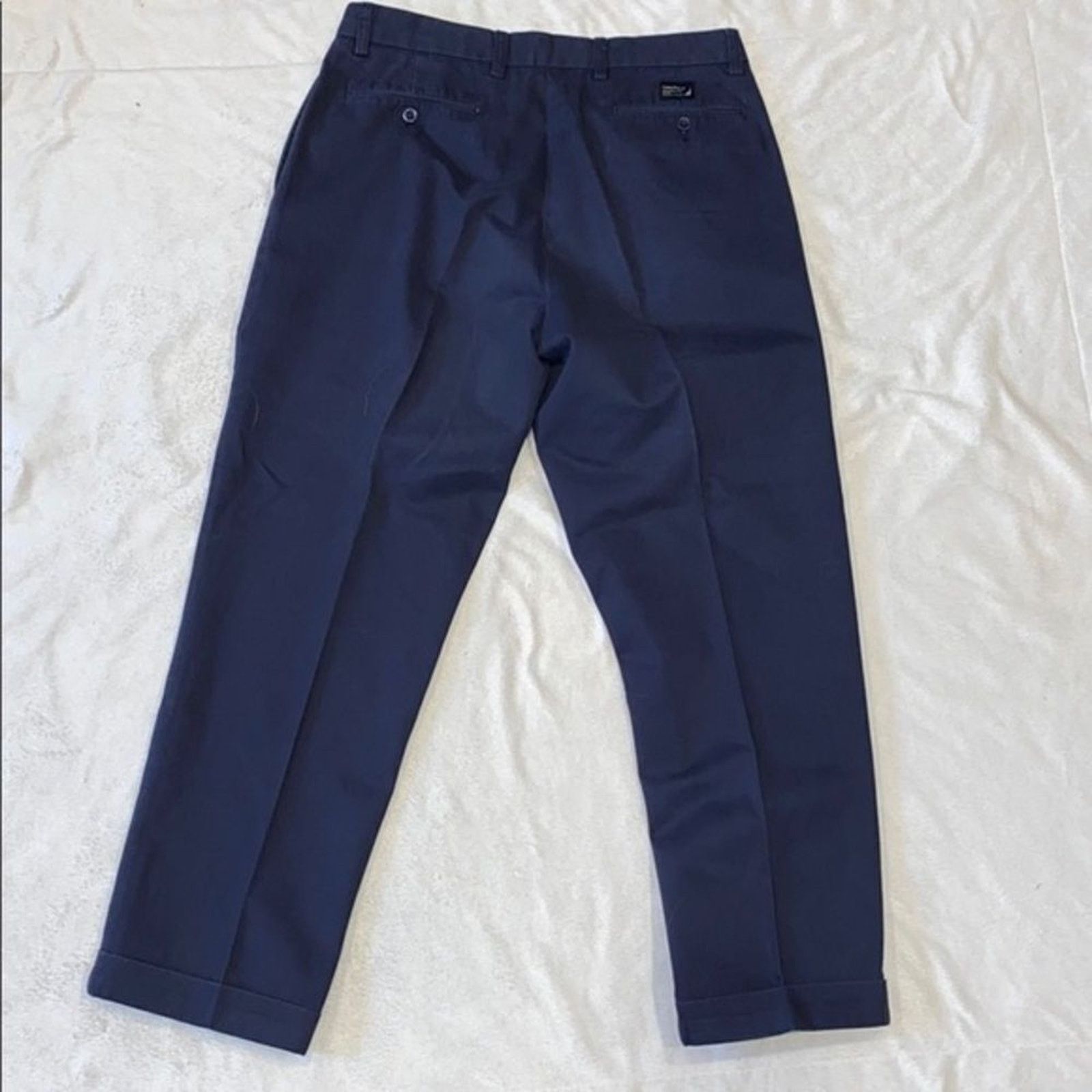 Nautica Nautica Navy Blue Chinos Trouser | Sz 34W x 30L Size US 34 / EU 50 - 9 Thumbnail
