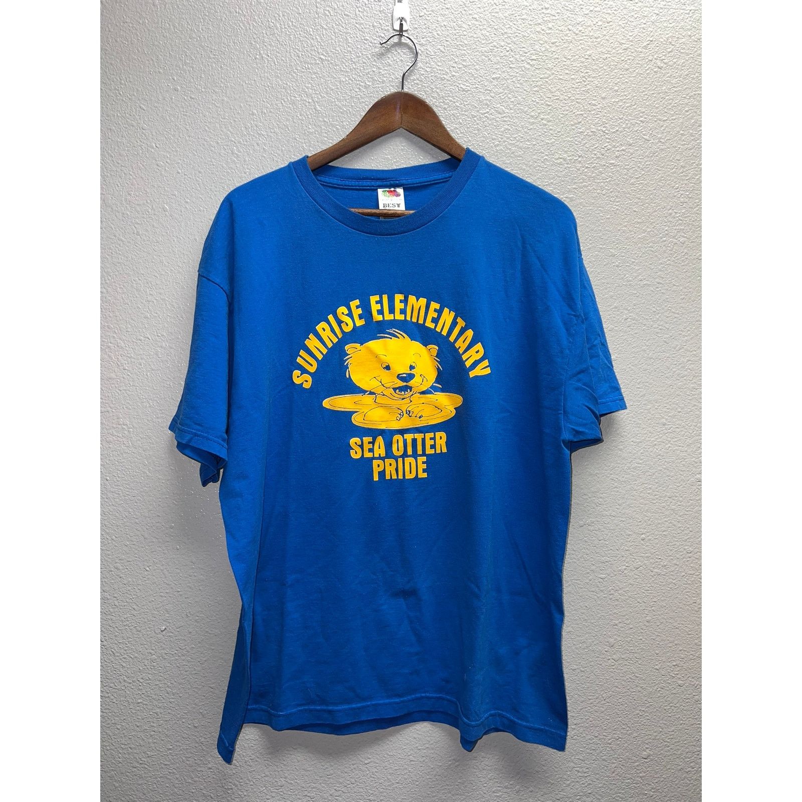 Fruit Of The Loom Vintage Sea Otter Shirt Sunrise Elementary Pride Tee 90s XL Size US XL / EU 56 / 4 - 1 Thumbnail
