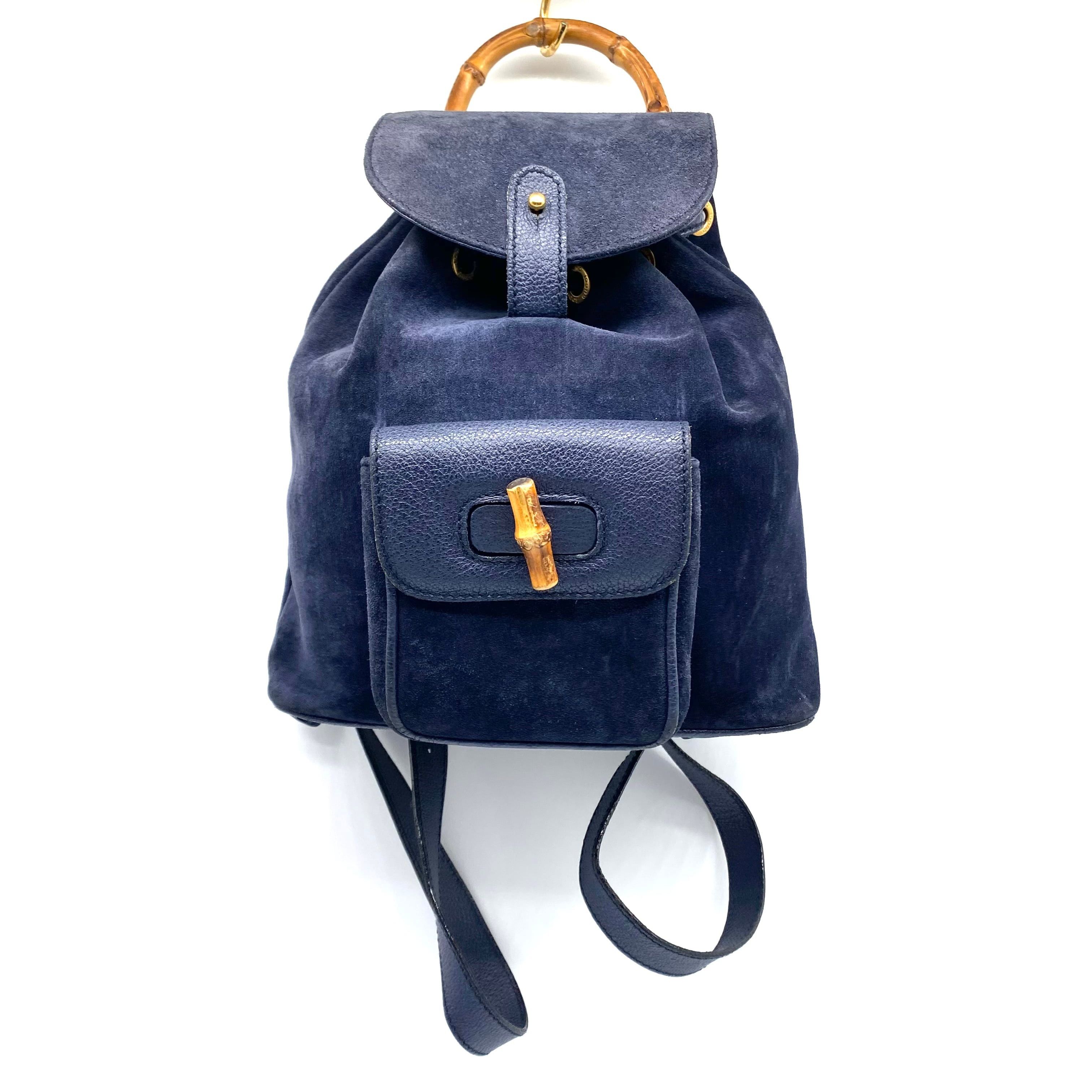 Gucci Gucci Bamboo Backpack Suede Size ONE SIZE - 1 Thumbnail