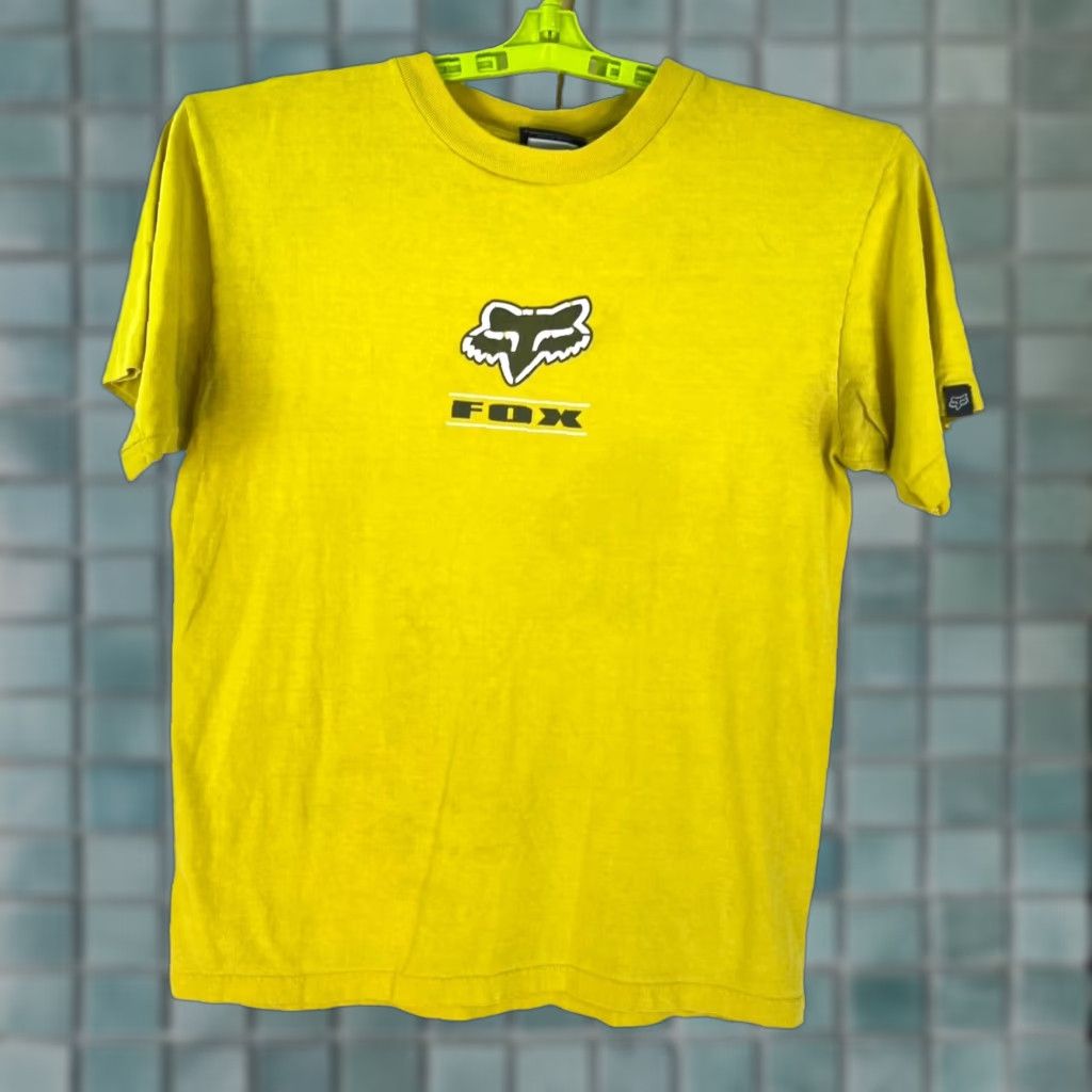Vintage VINTAGE Fox Motocross T-Shirt Adult M Yellow Graphic Heavyweight Crew Neck Mens Size US M / EU 48-50 / 2 - 1 Thumbnail