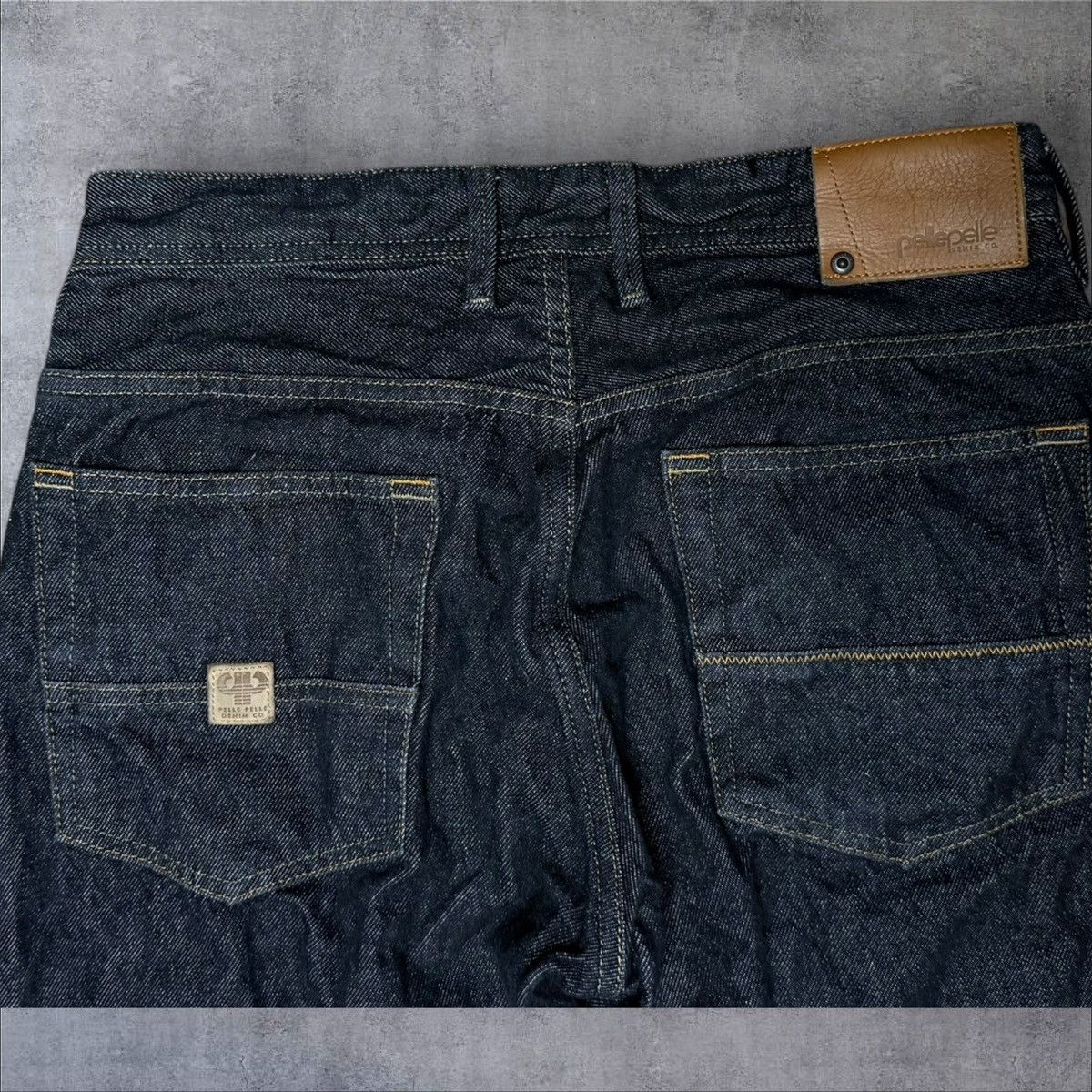 Pelle Pelle Navy/black pelle pelle jeans 33x34 Size US 33 - 3 Thumbnail