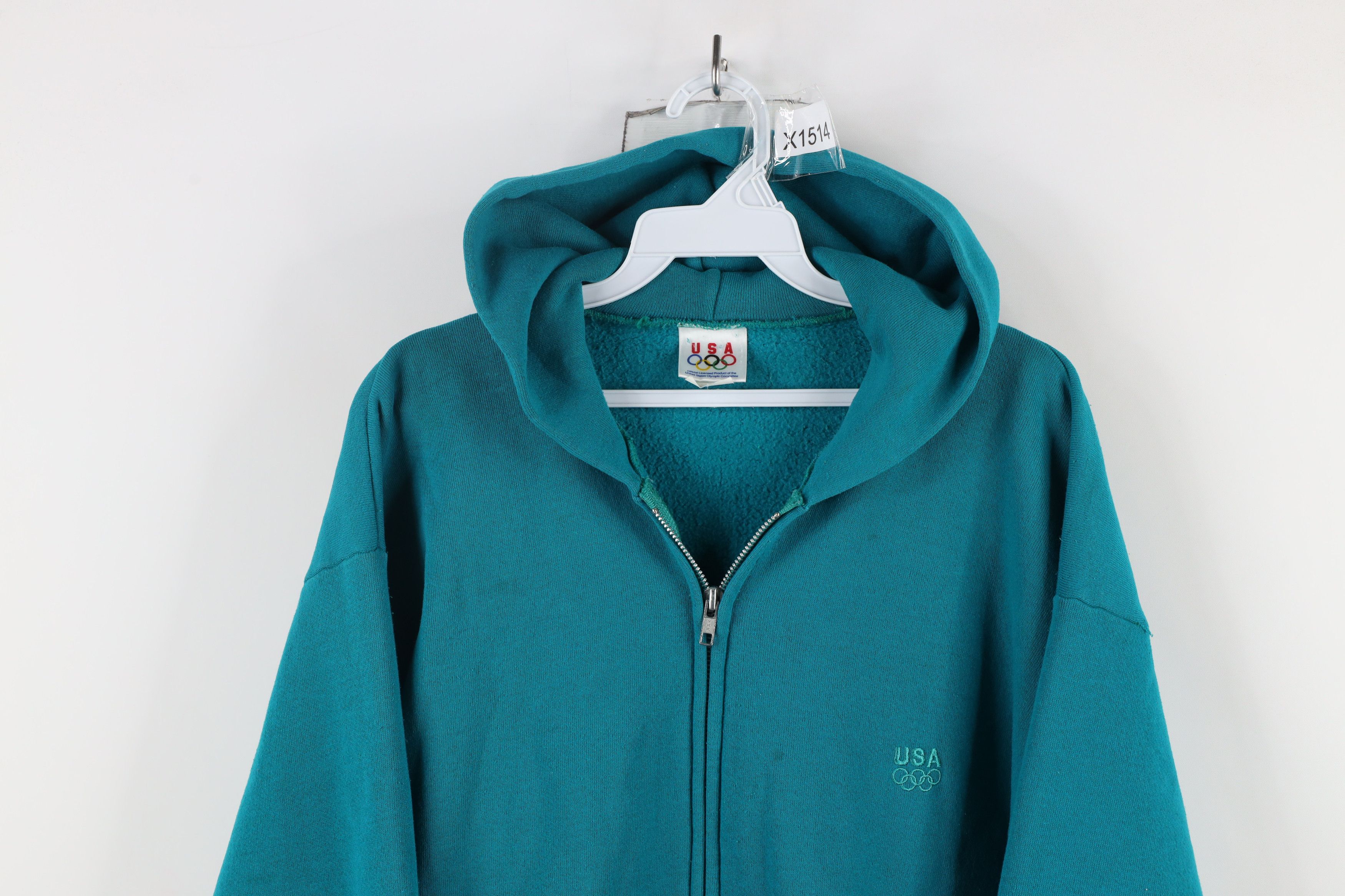 Vintage Vintage 90s USA Olympics Full Zip Hoodie Sweatshirt USA Size US M / EU 48-50 / 2 - 2 Thumbnail