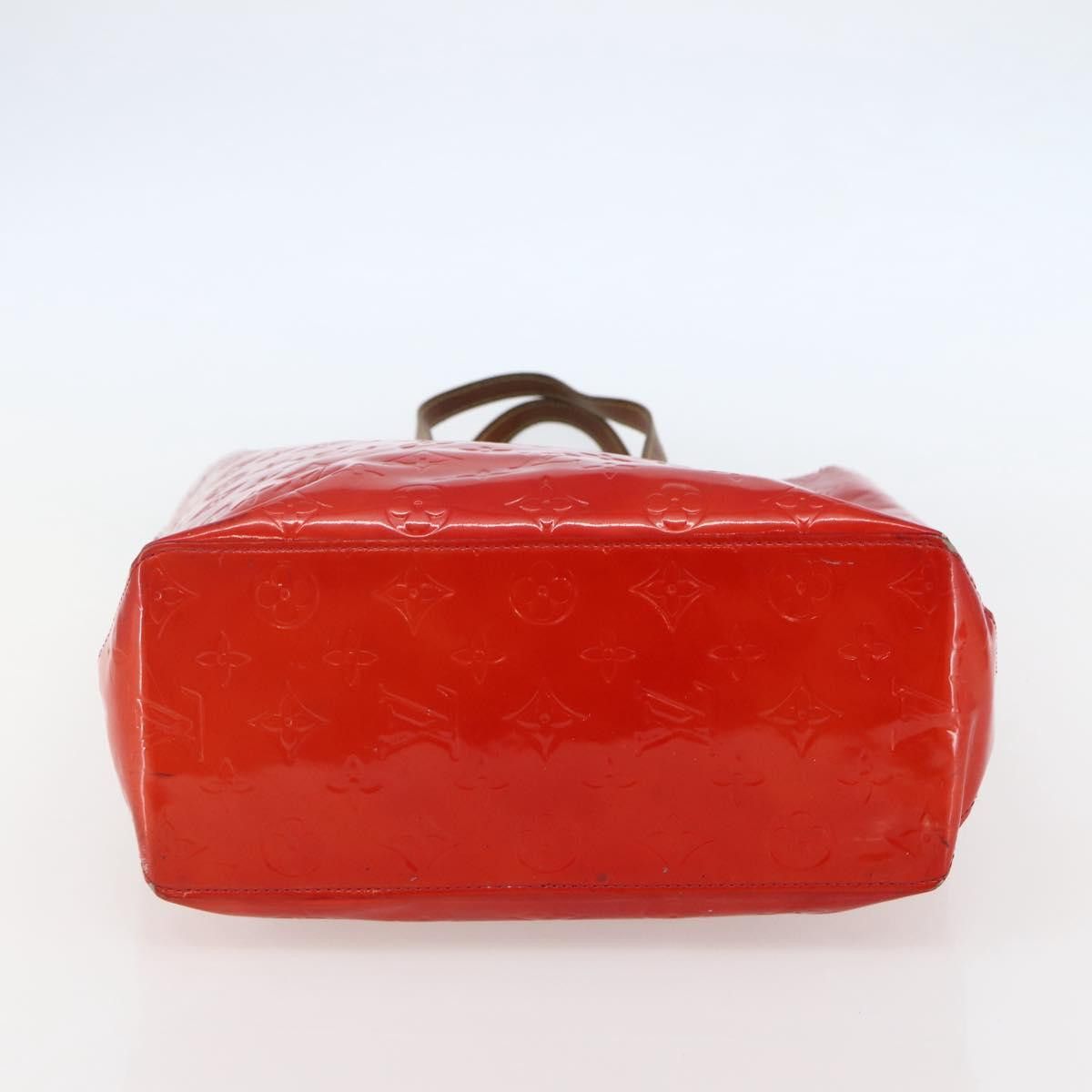Louis Vuitton LOUIS VUITTON Monogram Vernis Reade MM Hand Bag Red Rouge Size ONE SIZE - 9 Thumbnail