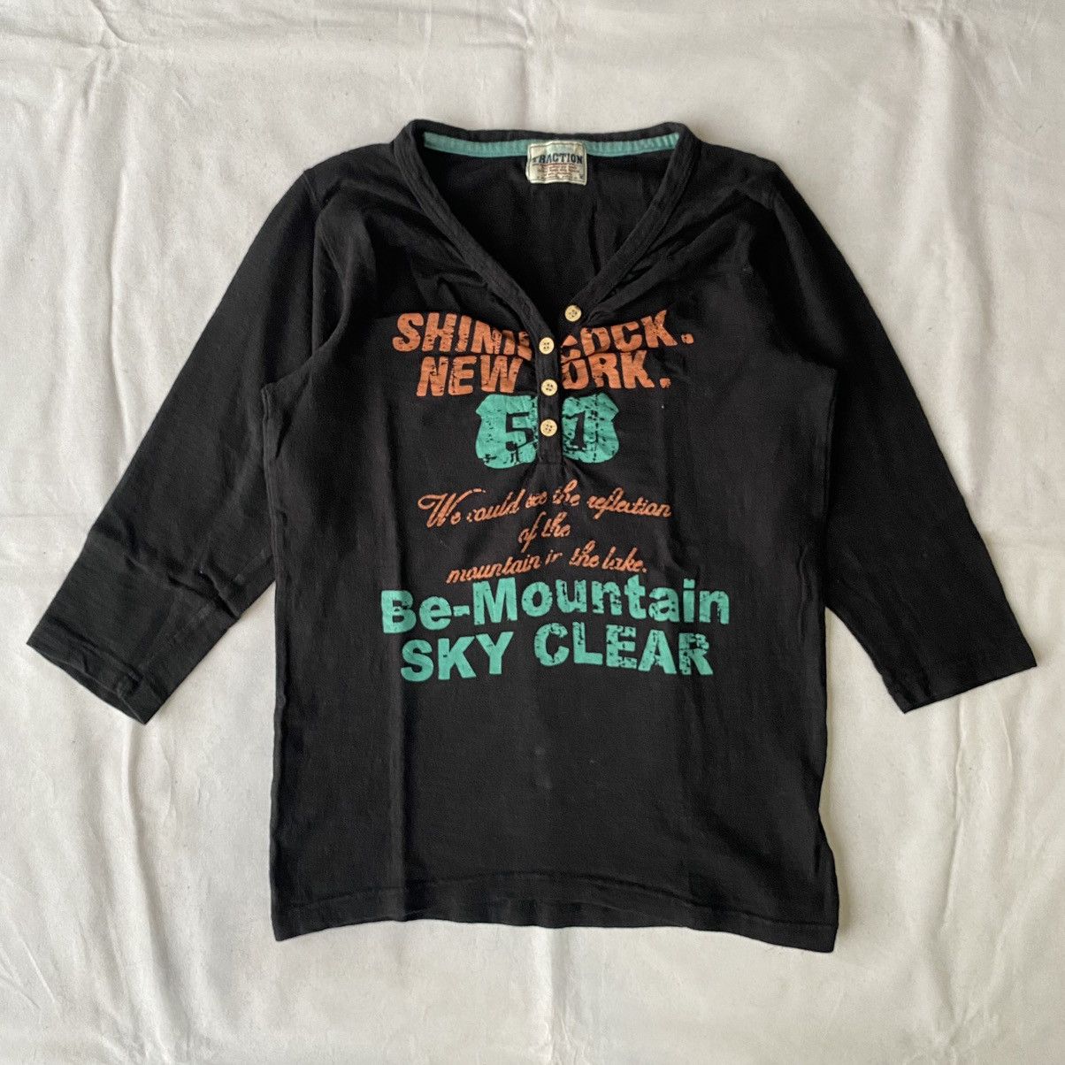 If Six Was Nine × Japanese Brand Y2K New York Trekker Be Mountain Retro Adventure Henley Tees Size US M / EU 48-50 / 2 - 2 Thumbnail