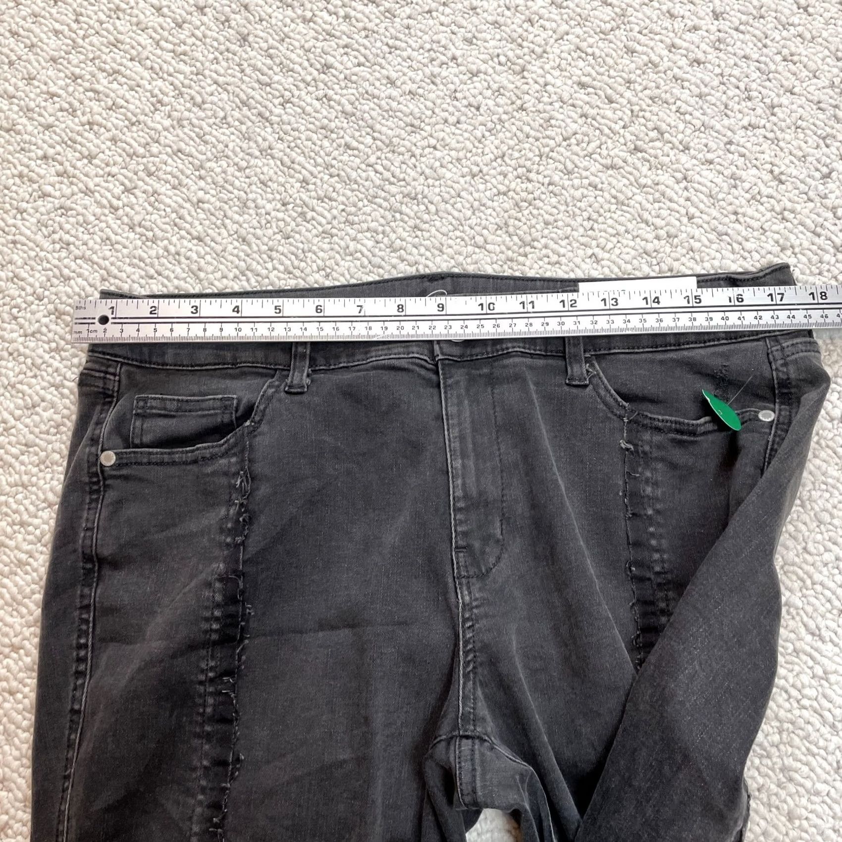 Vintage Boutique Plus Womens 16 W Black Denim Stretch Straight Jegging Jeans 35x28 NWT Size 38" / US 16 / IT 52 - 6 Thumbnail