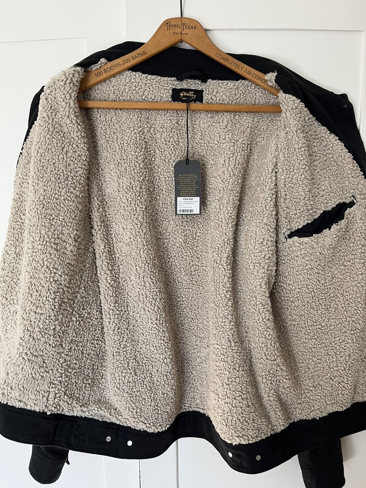 Stan Ray Trucker Jacket Lined Black Duck