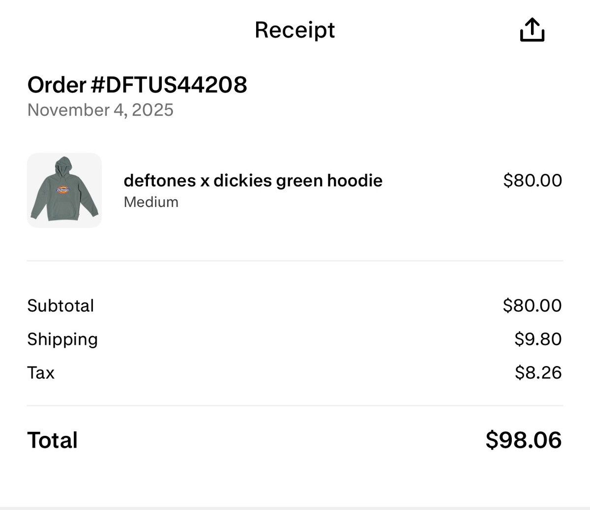 Dickies Dickies X Deftones hoodie Size M Size US M / EU 48-50 / 2 - 4 Thumbnail