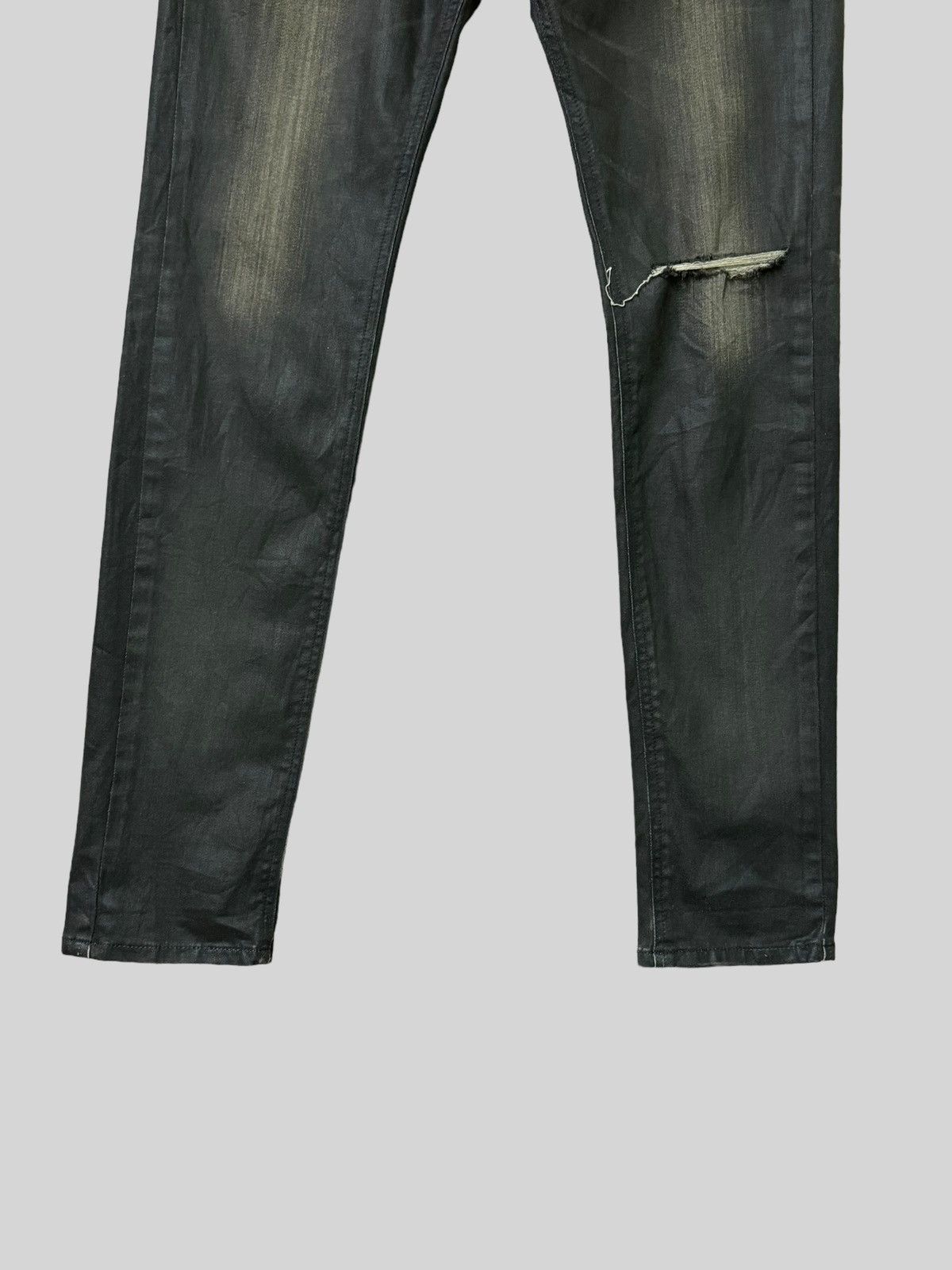 Lee × Vintage LEE Black Waxed Claws Mark Distressed Pant Size US 29 - 7 Thumbnail
