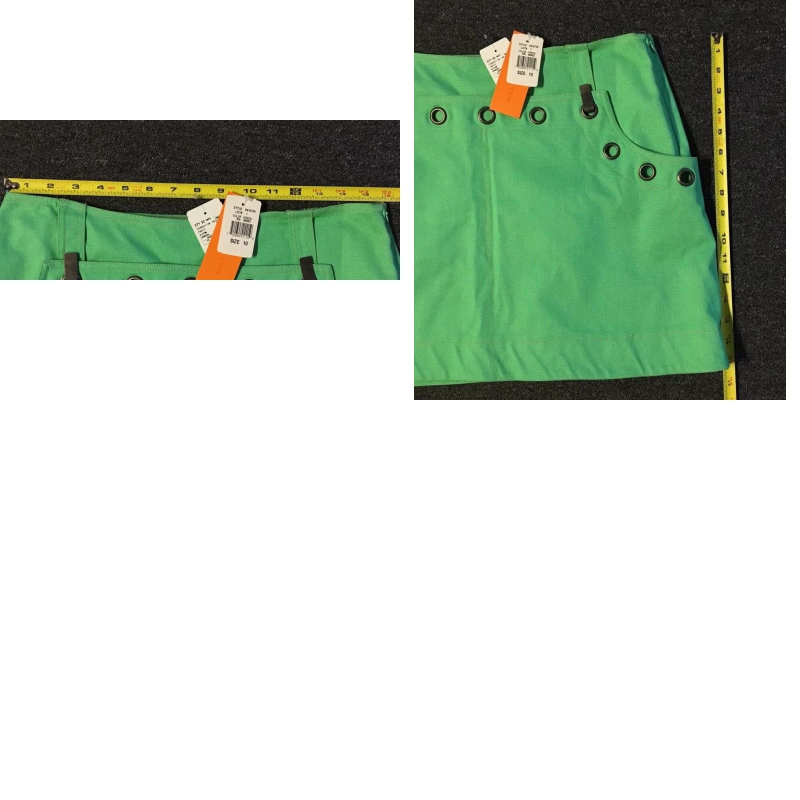 Vintage VINTAGE Cynthia Steffe Mini Skirt 10 Skirt Women Green Punk Grunge 90s Y2K Emo Gothic Size 32" / US 10 / IT 46 - 8 Thumbnail